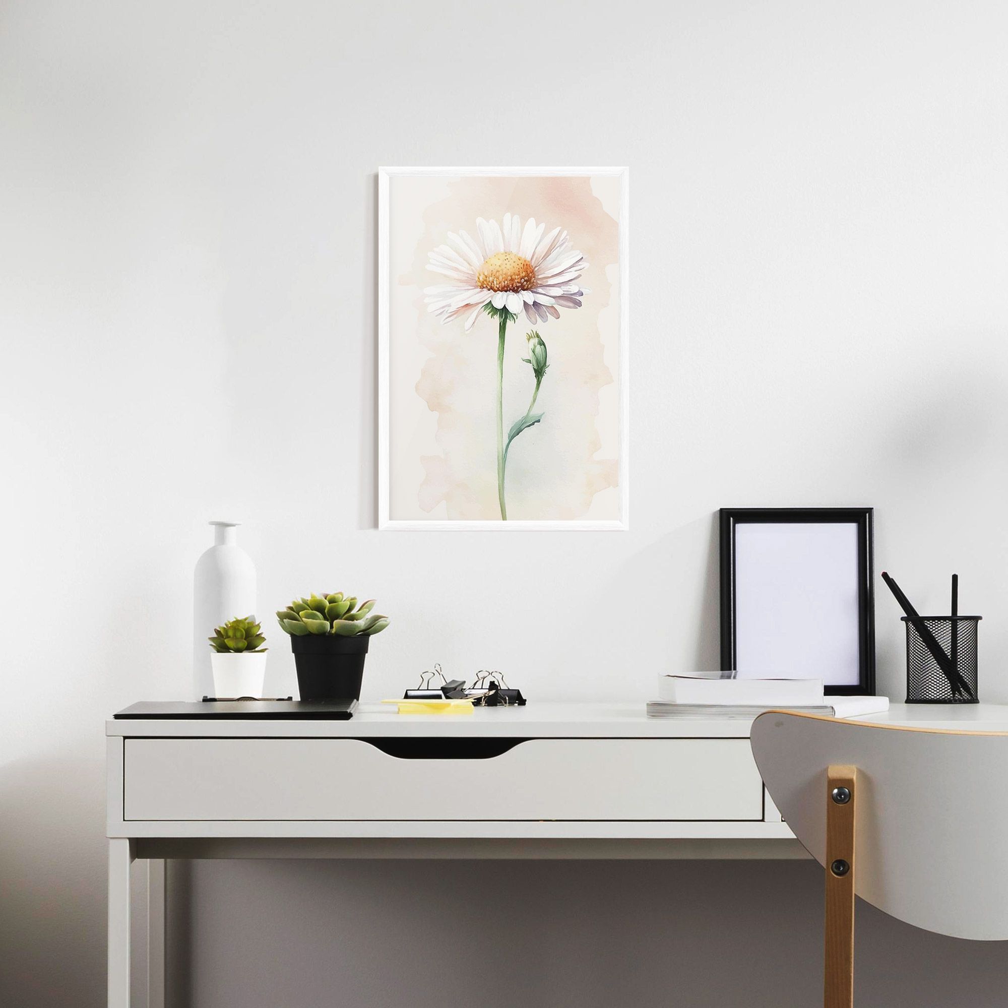 Watercolor Daisy mockup 7