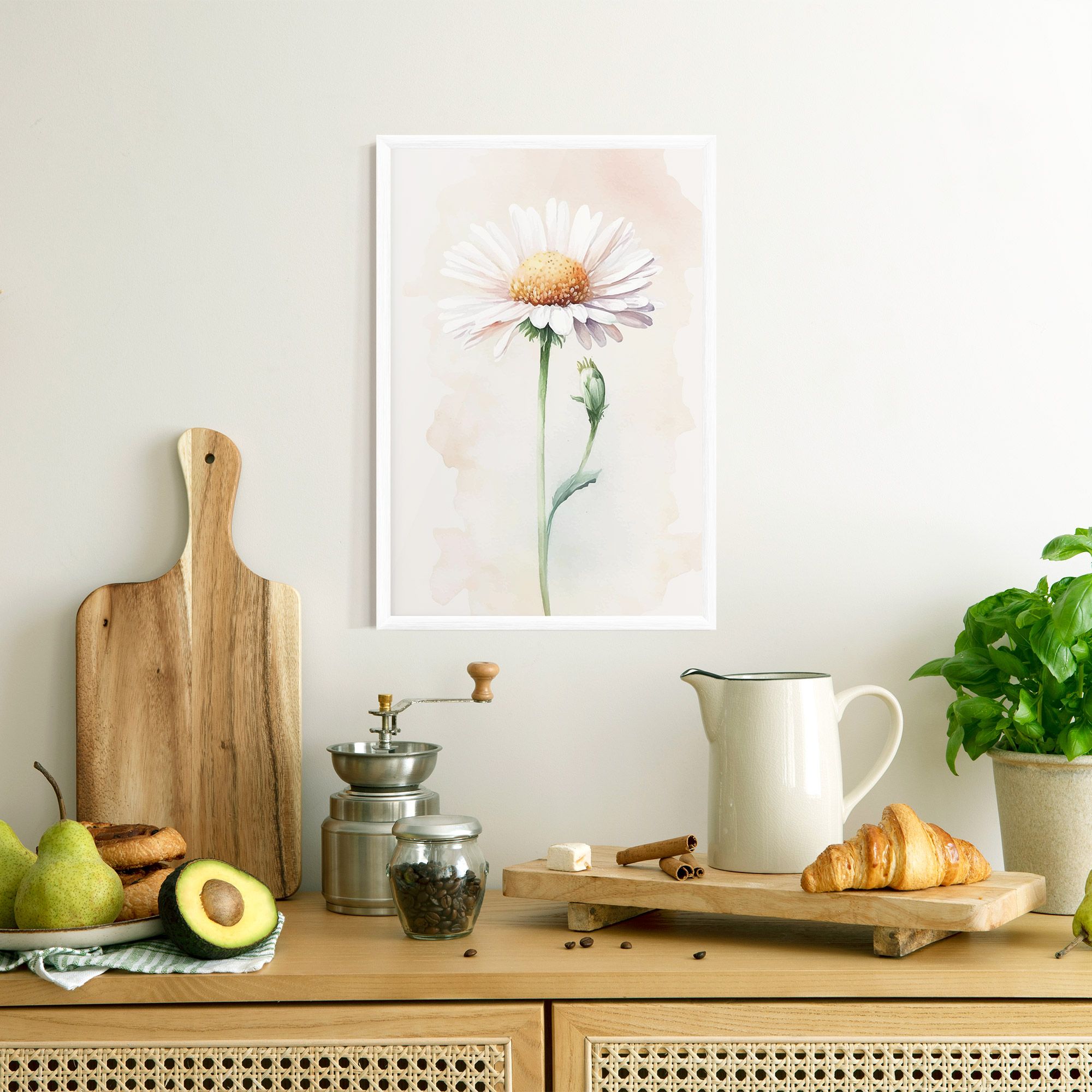 Watercolor Daisy mockup 8
