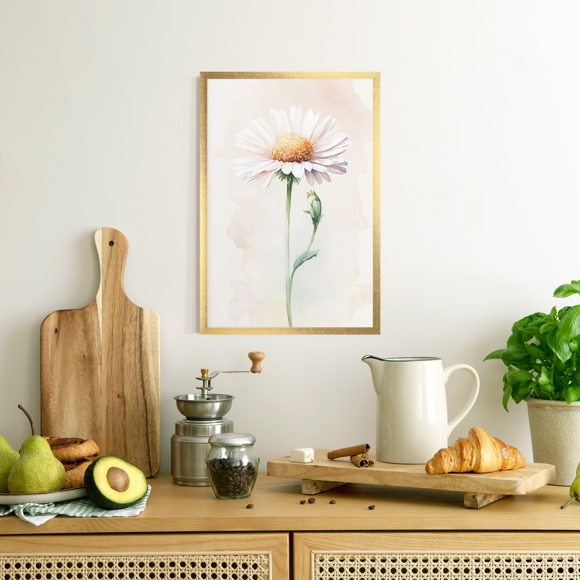 Watercolor Daisy mockup 8