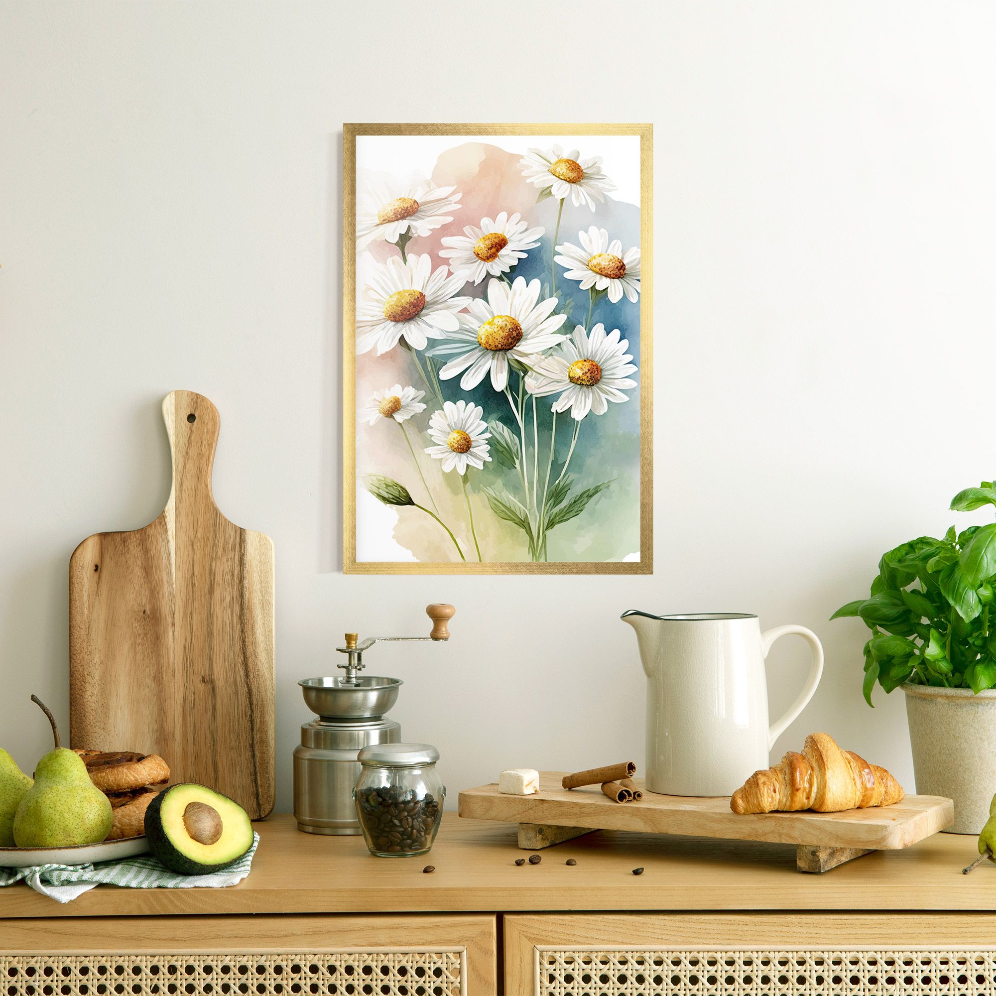 White Daisy Art mockup 8