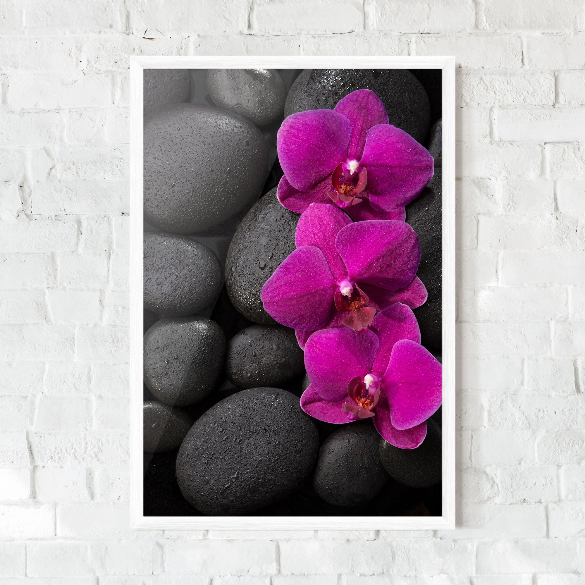 Purple Orchid On Rocks mockup 0