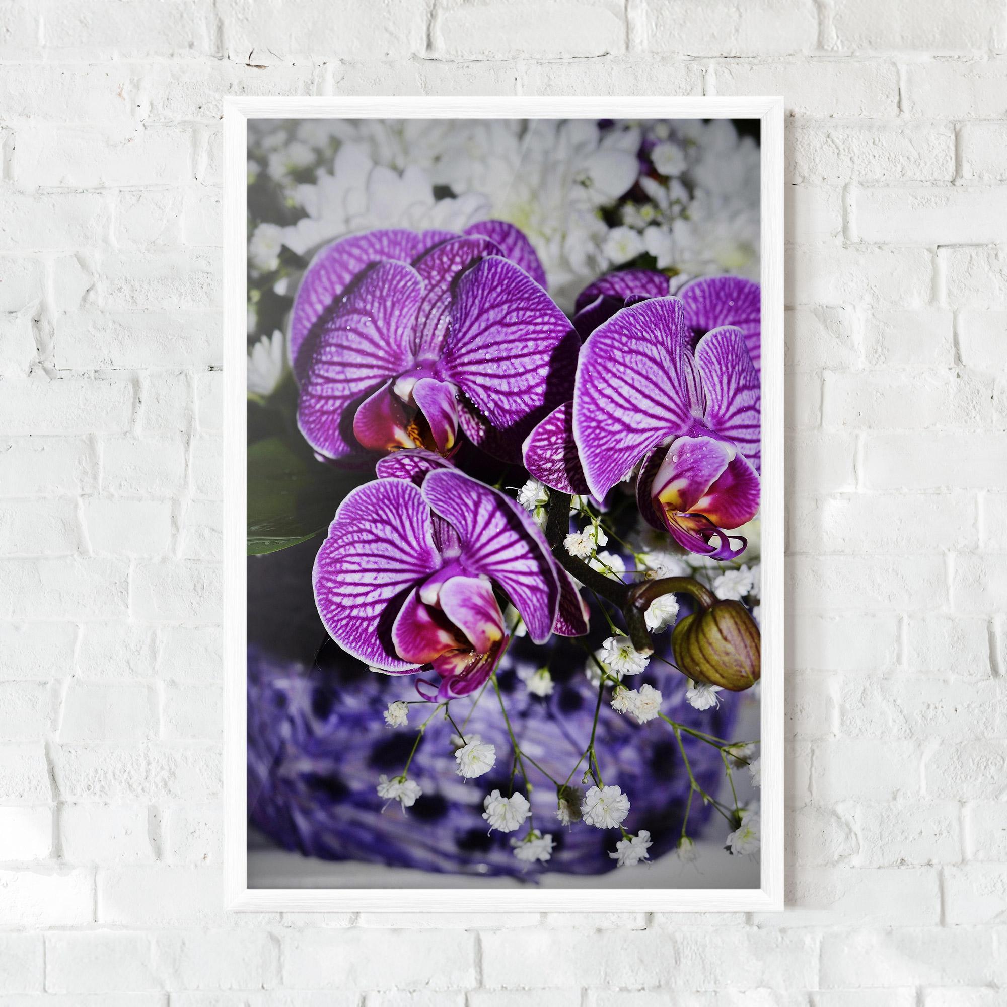 Keretezett Poszter Purple Orchids mockup 0