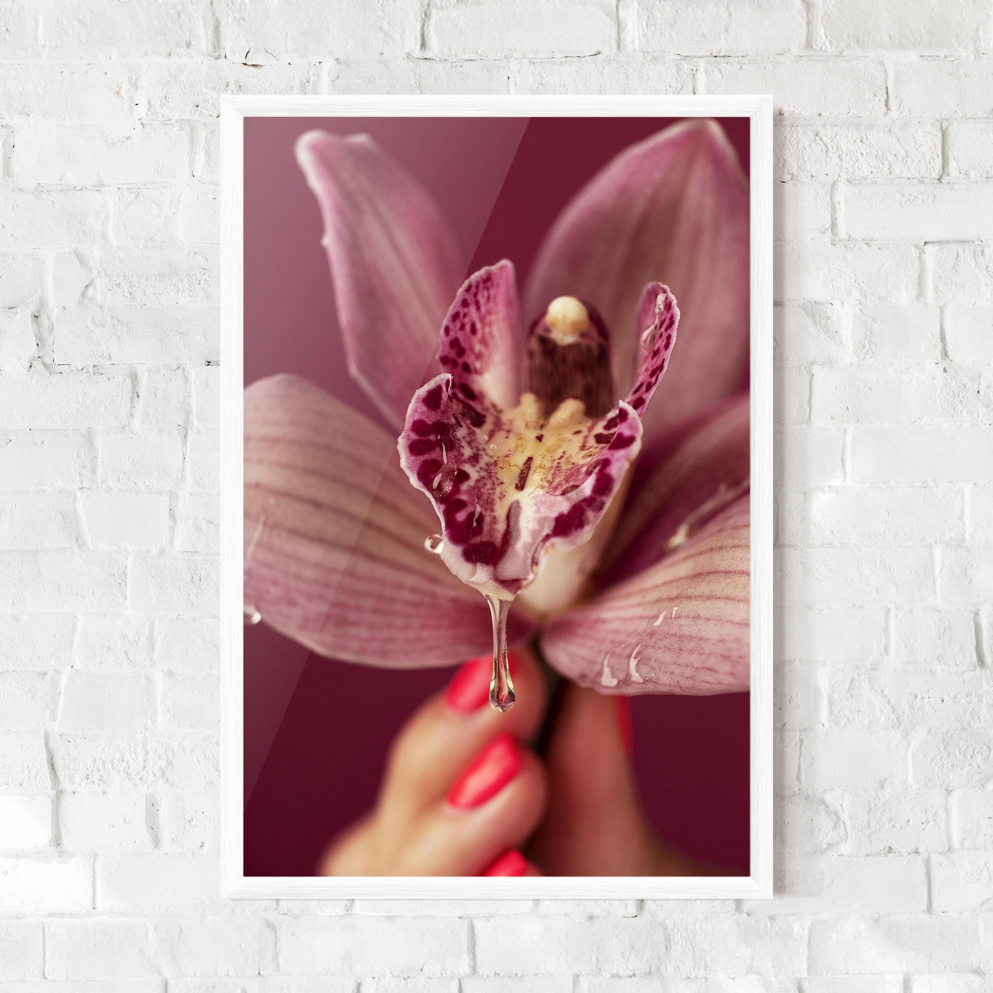 Keretezett Poszter Wet Orchid mockup 0