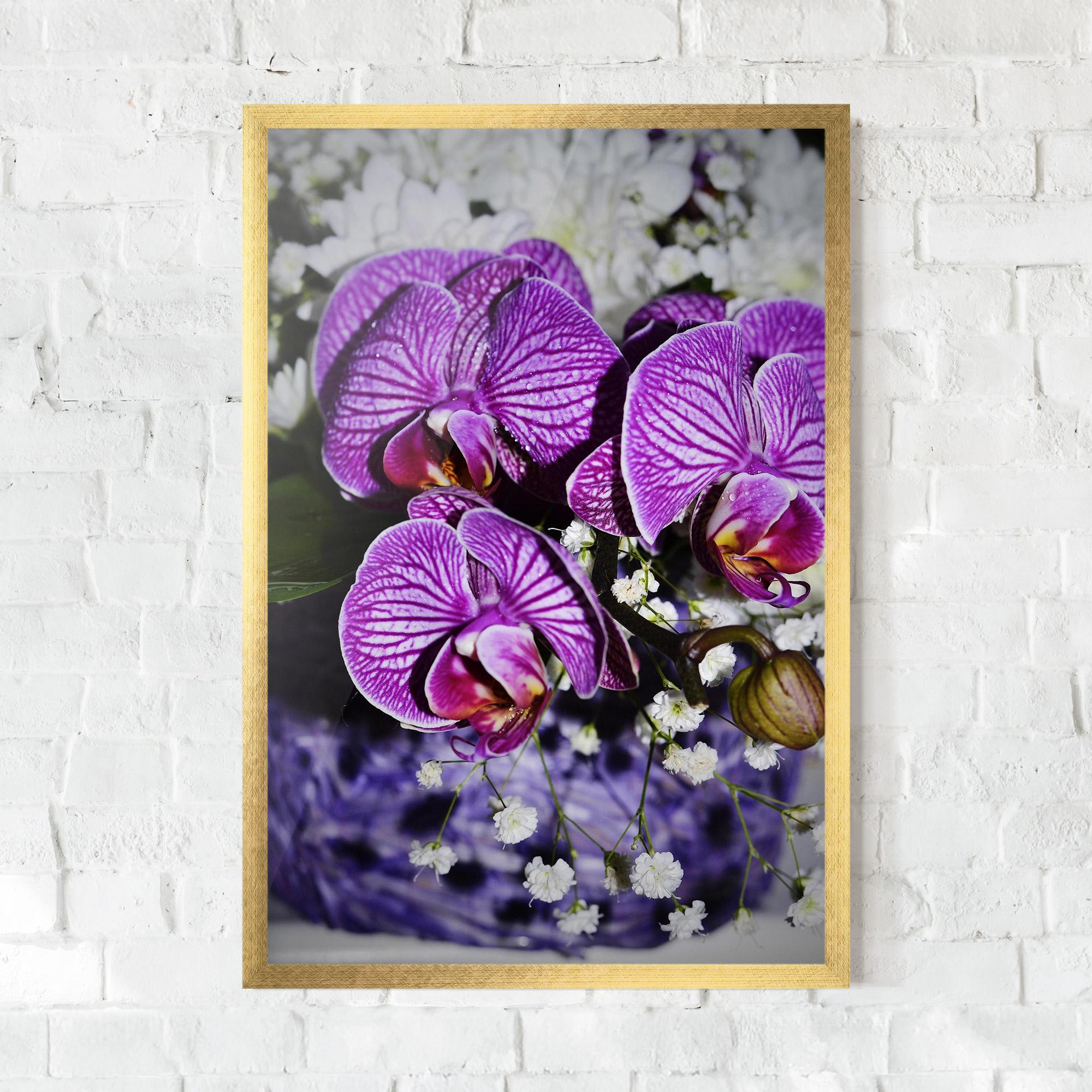 Keretezett Poszter Purple Orchids mockup 0