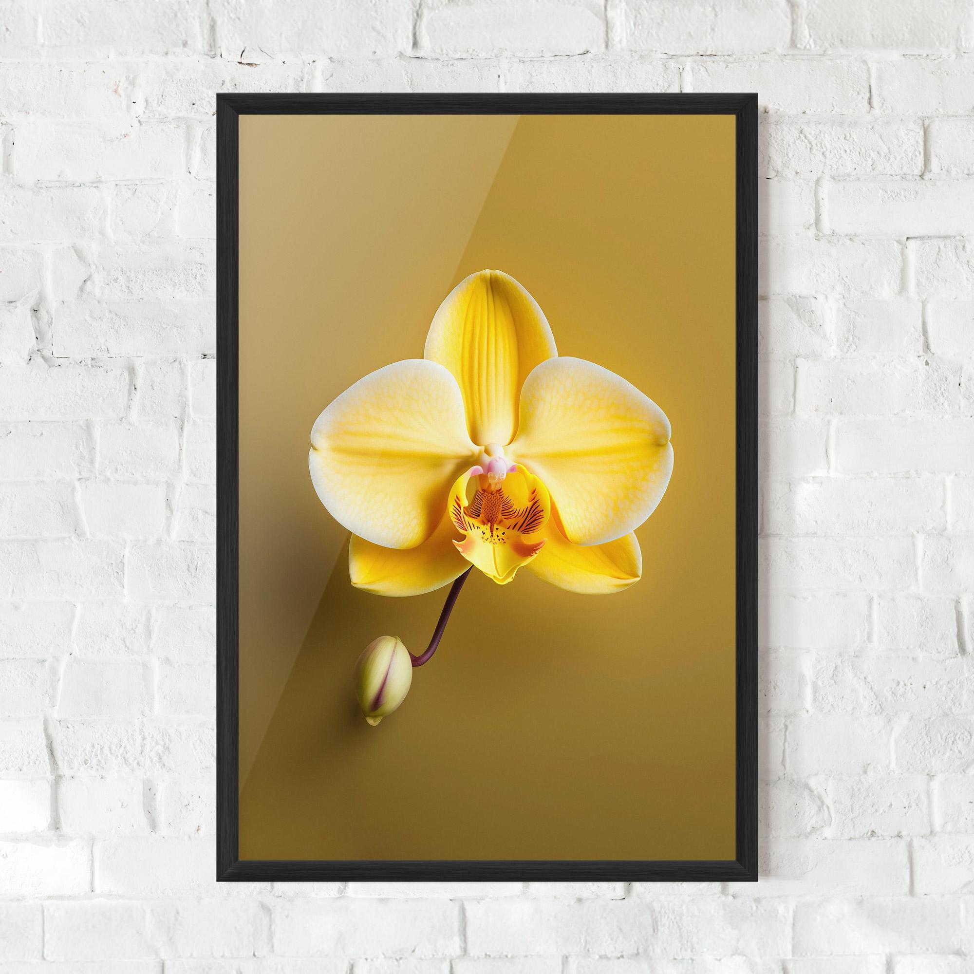 Keretezett Poszter Pastel Yellow Orchid mockup 0
