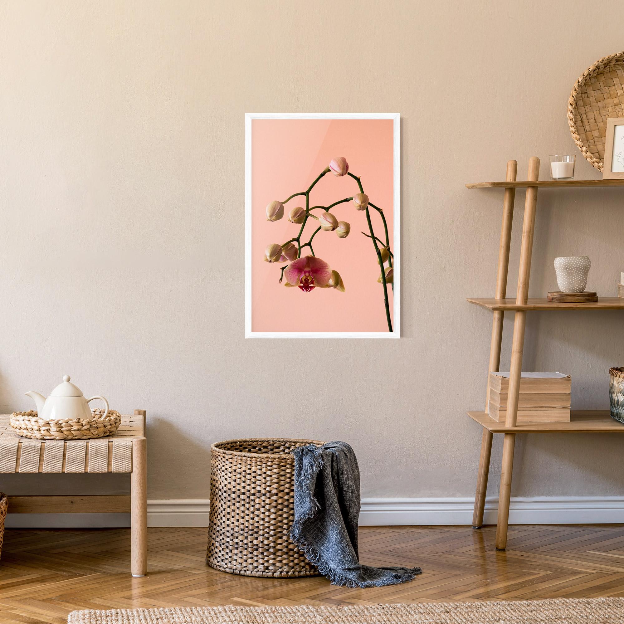 Keretezett Poszter Orchids On Pink mockup 9