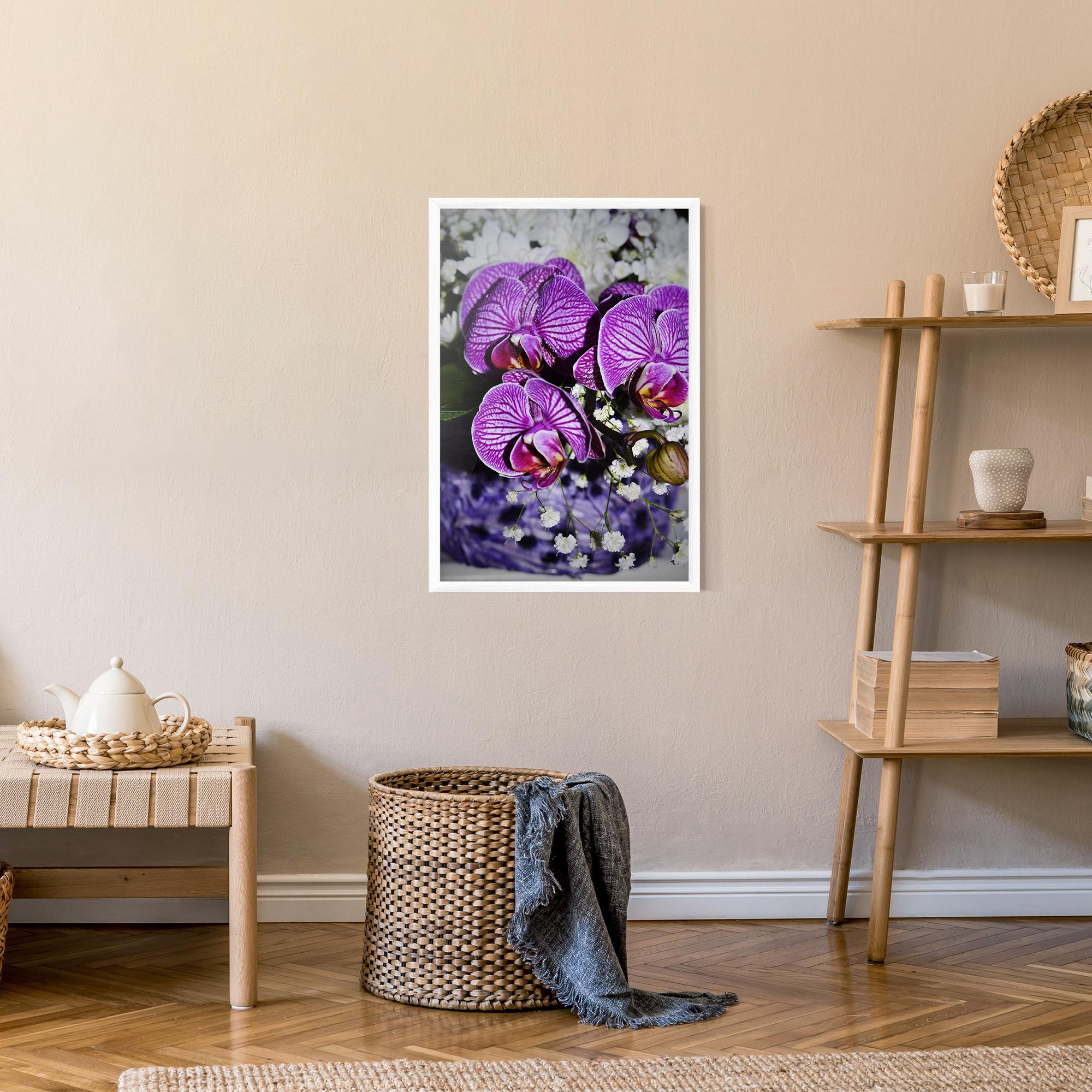 Keretezett Poszter Purple Orchids mockup 9