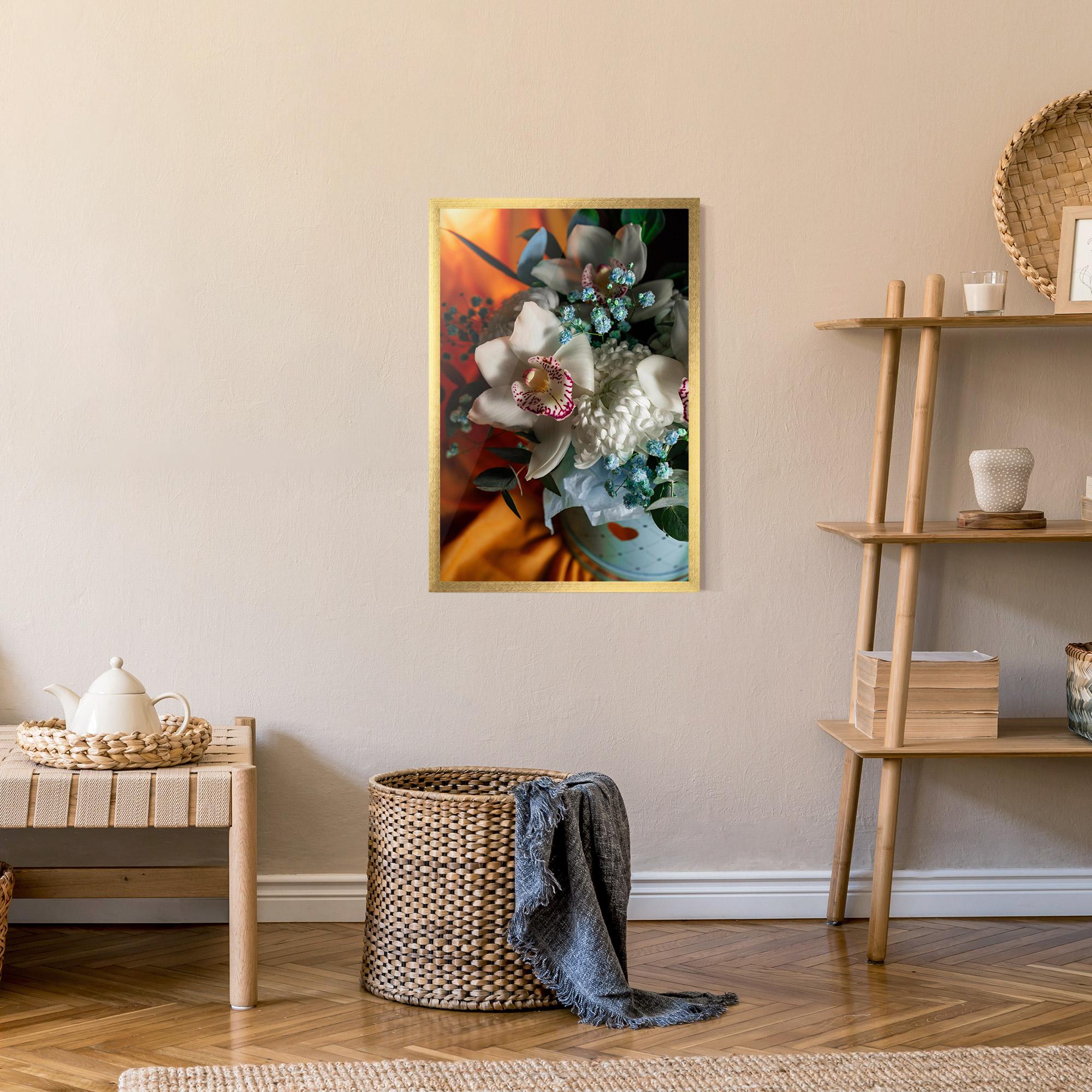 Keretezett Poszter Orchid In Vase mockup 9