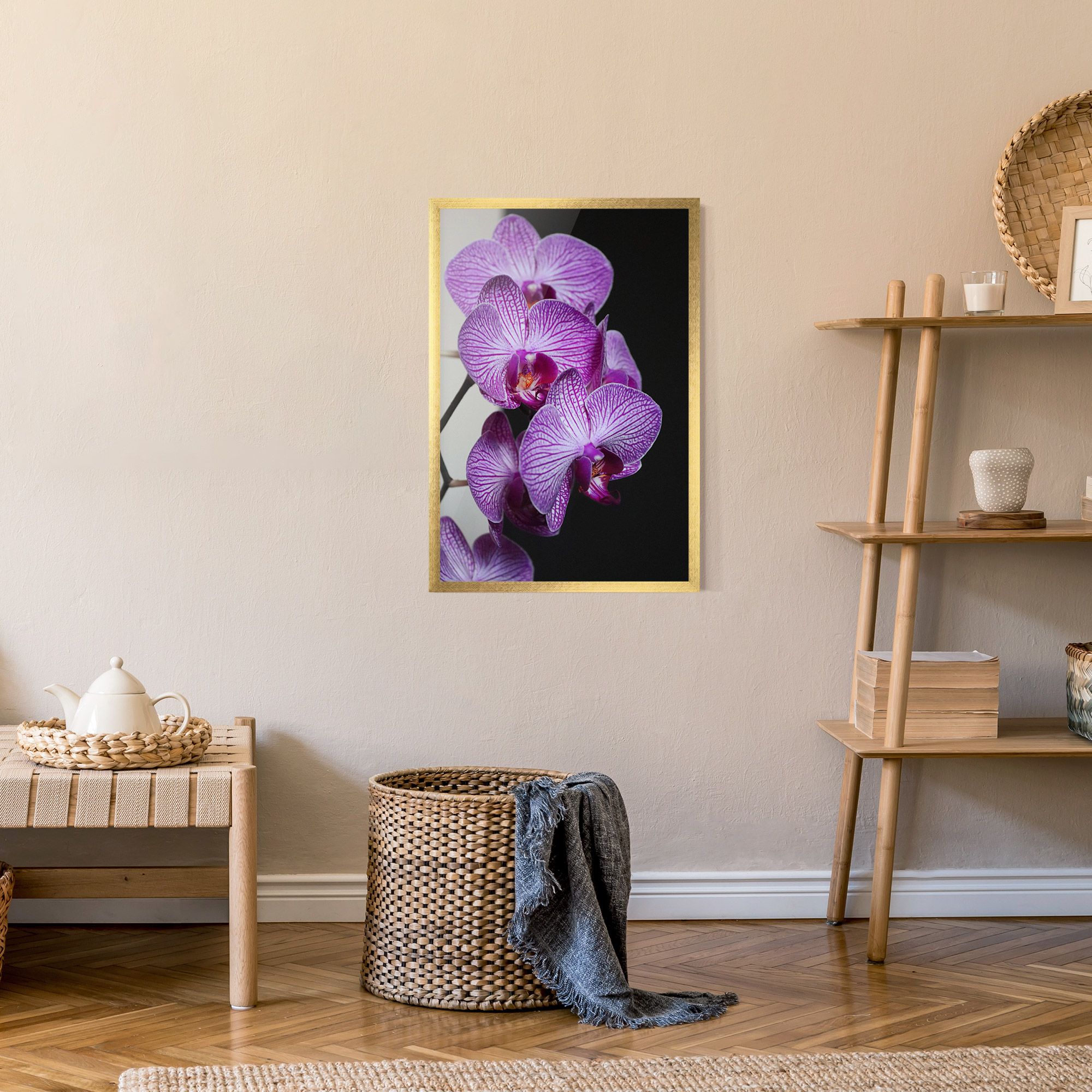 Purple Orchid On Black mockup 9