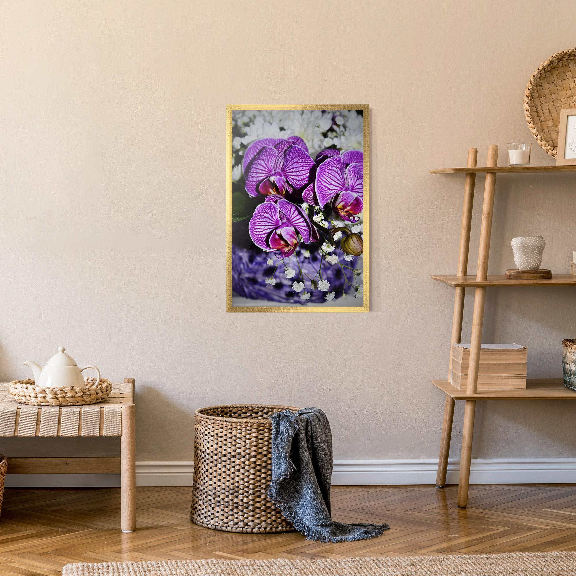 Keretezett Poszter Purple Orchids mockup 9