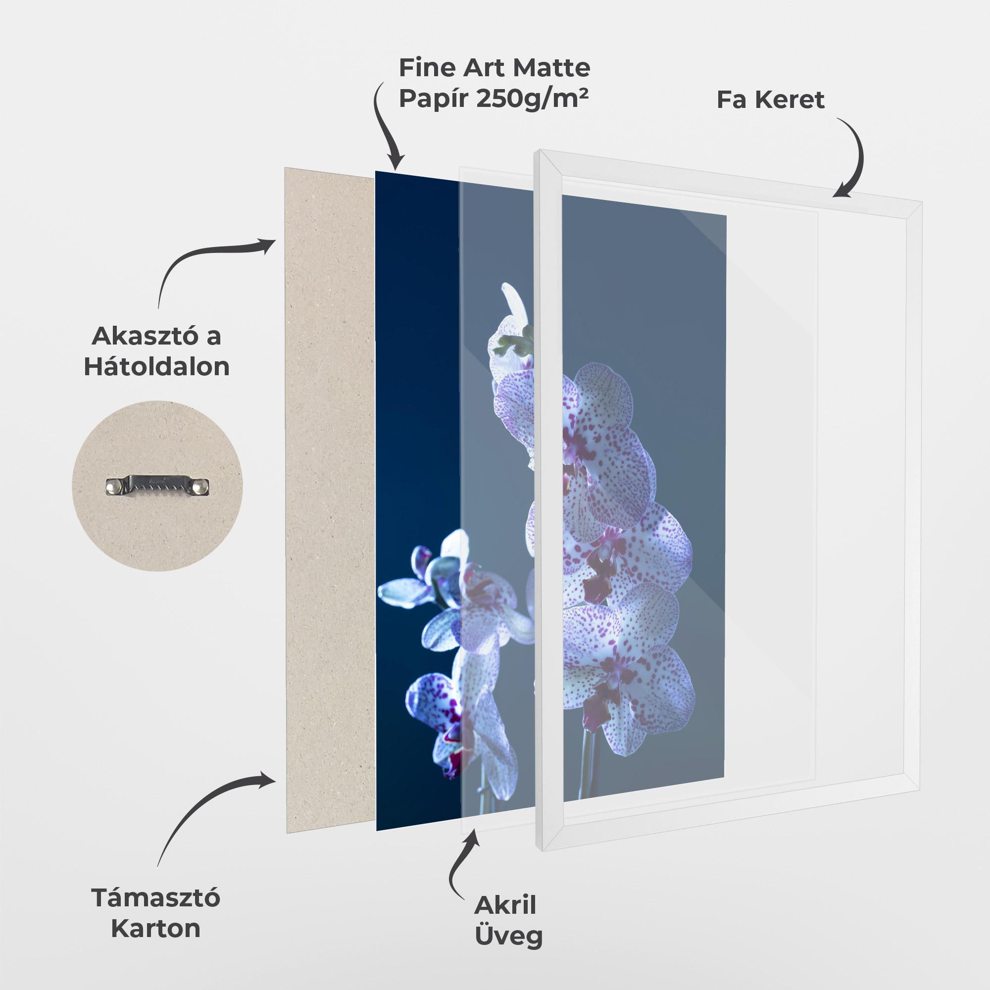 Keretezett Poszter Blue Light Orchid mockup 1