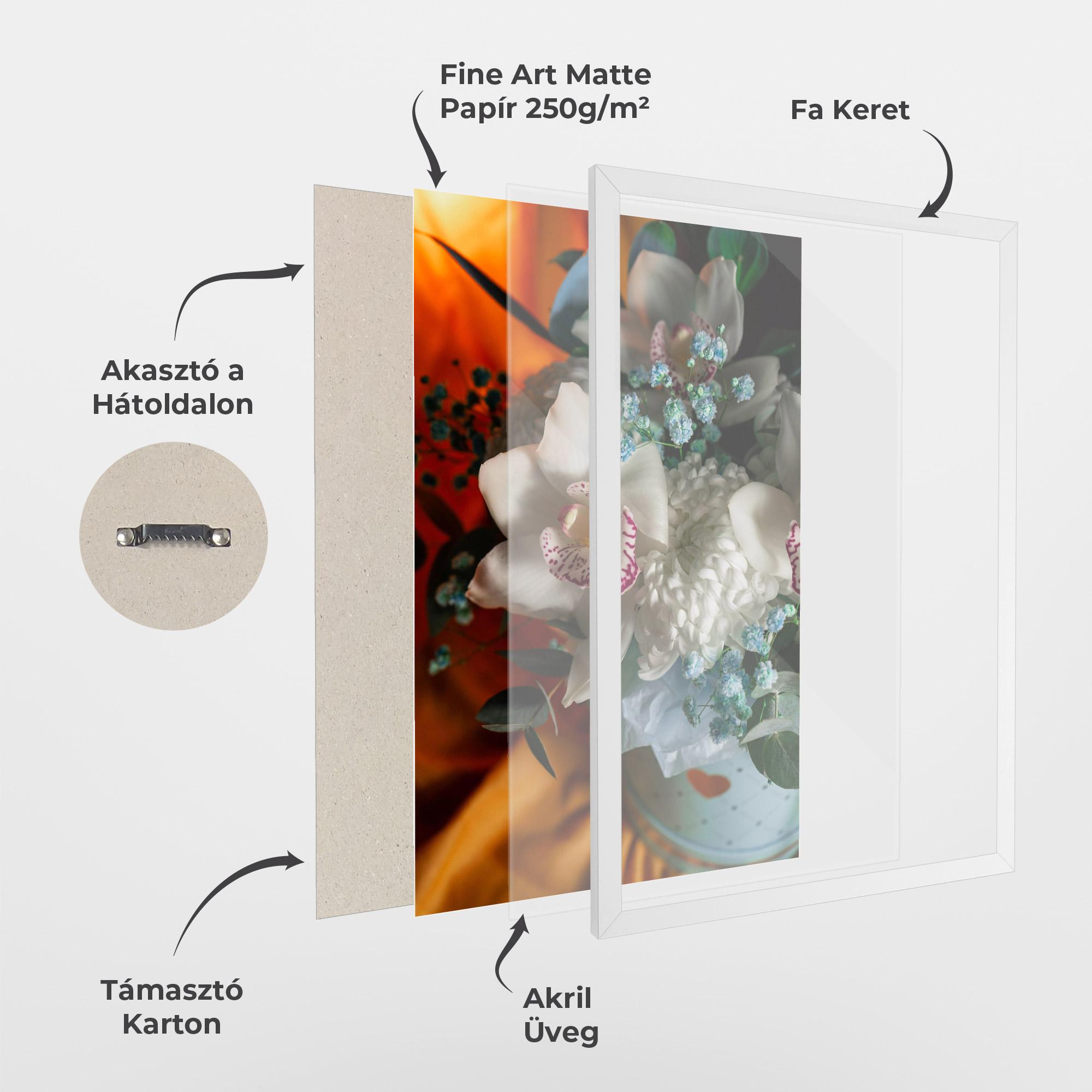 Keretezett Poszter Orchid In Vase mockup 1