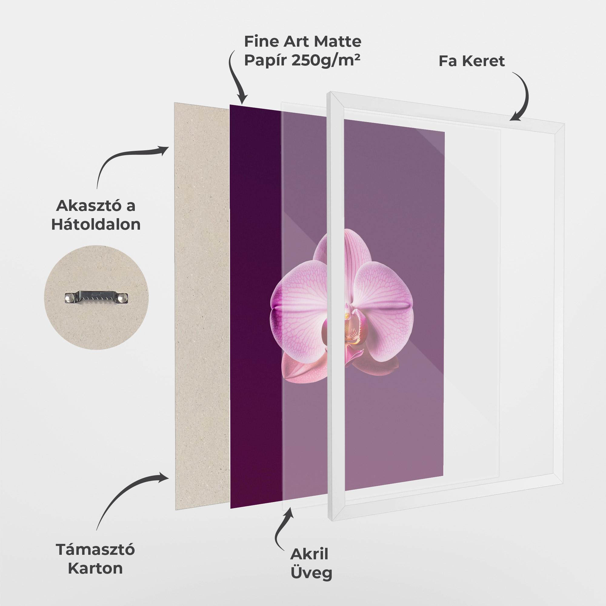 Keretezett Poszter Purple Orchid mockup 1