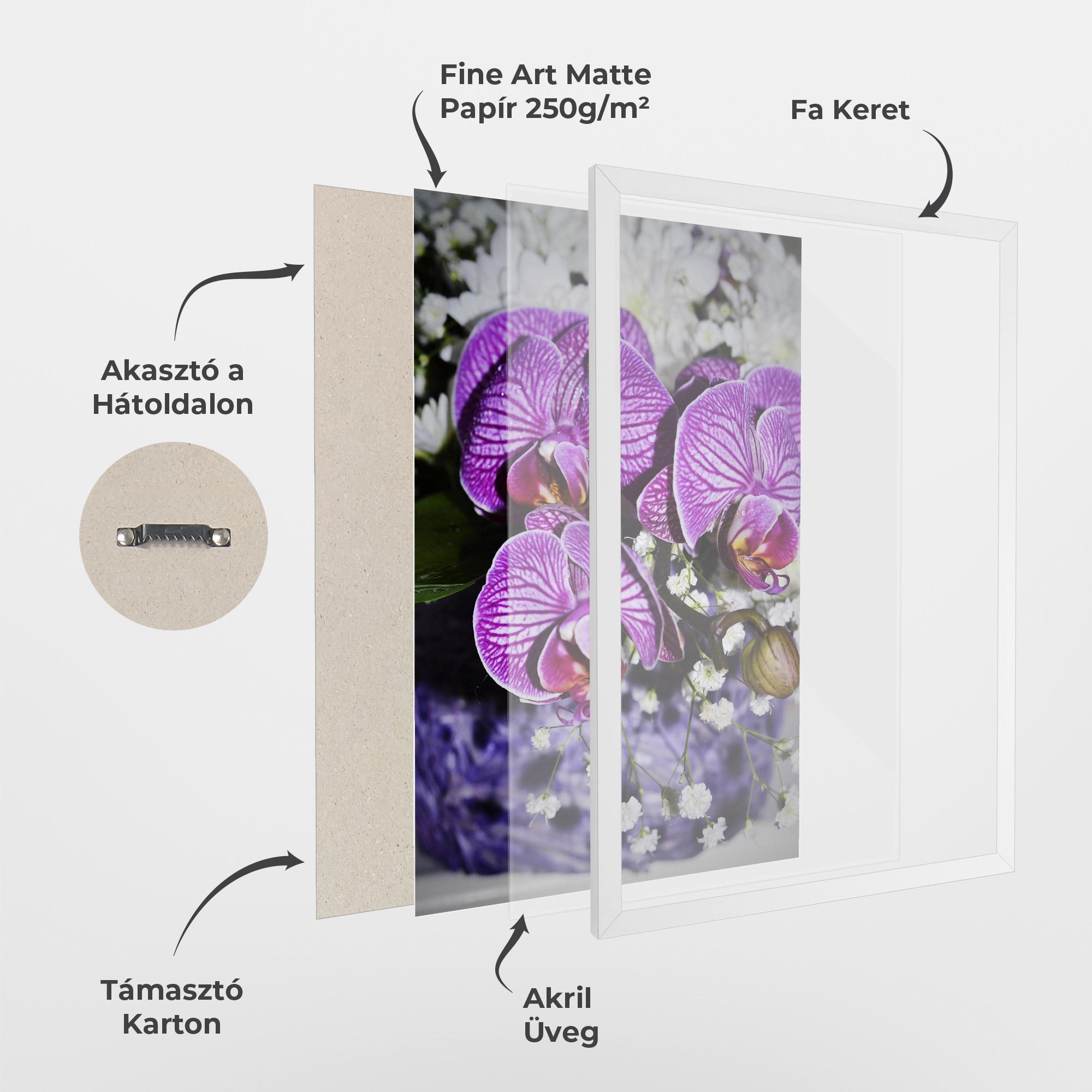 Keretezett Poszter Purple Orchids mockup 1
