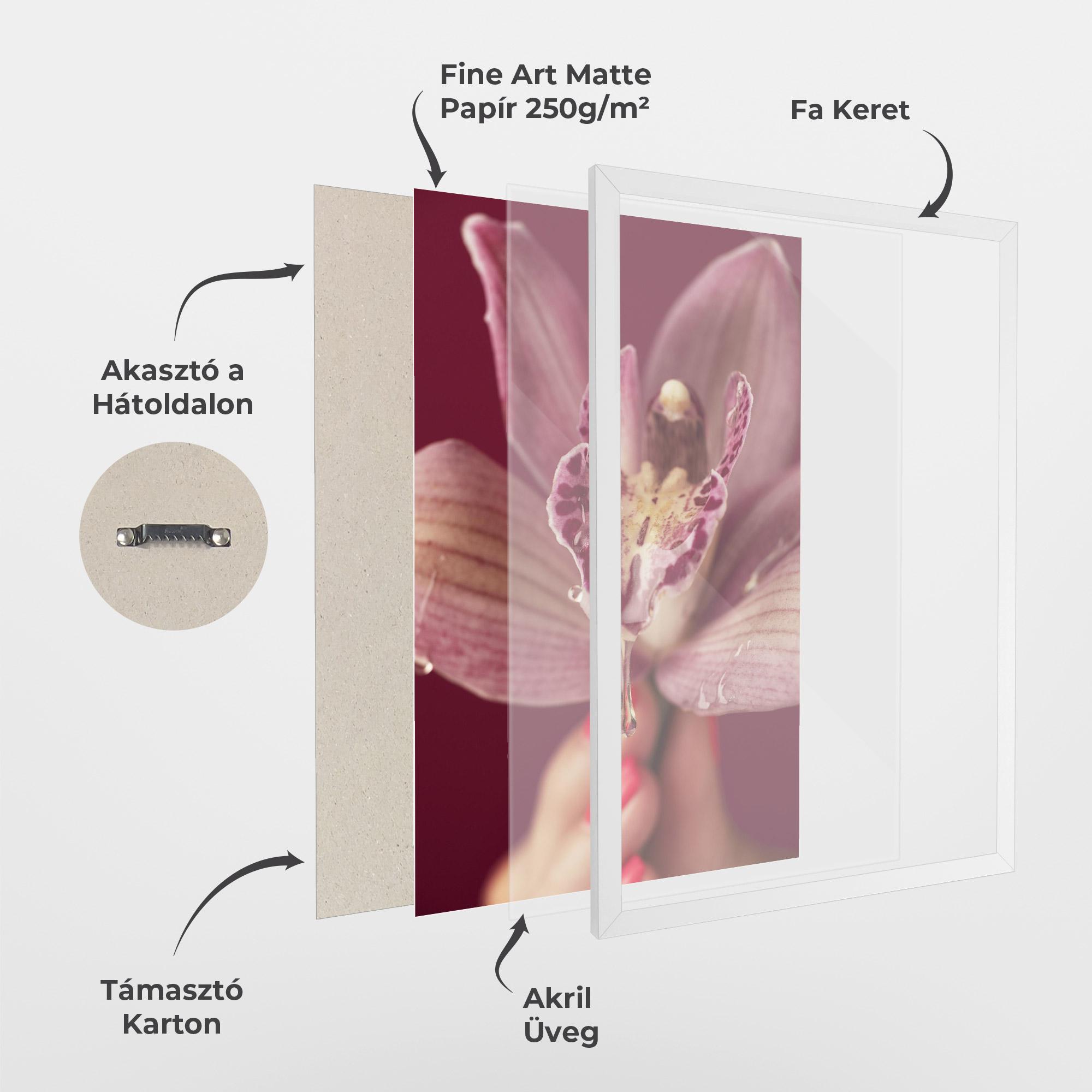 Keretezett Poszter Wet Orchid mockup 1