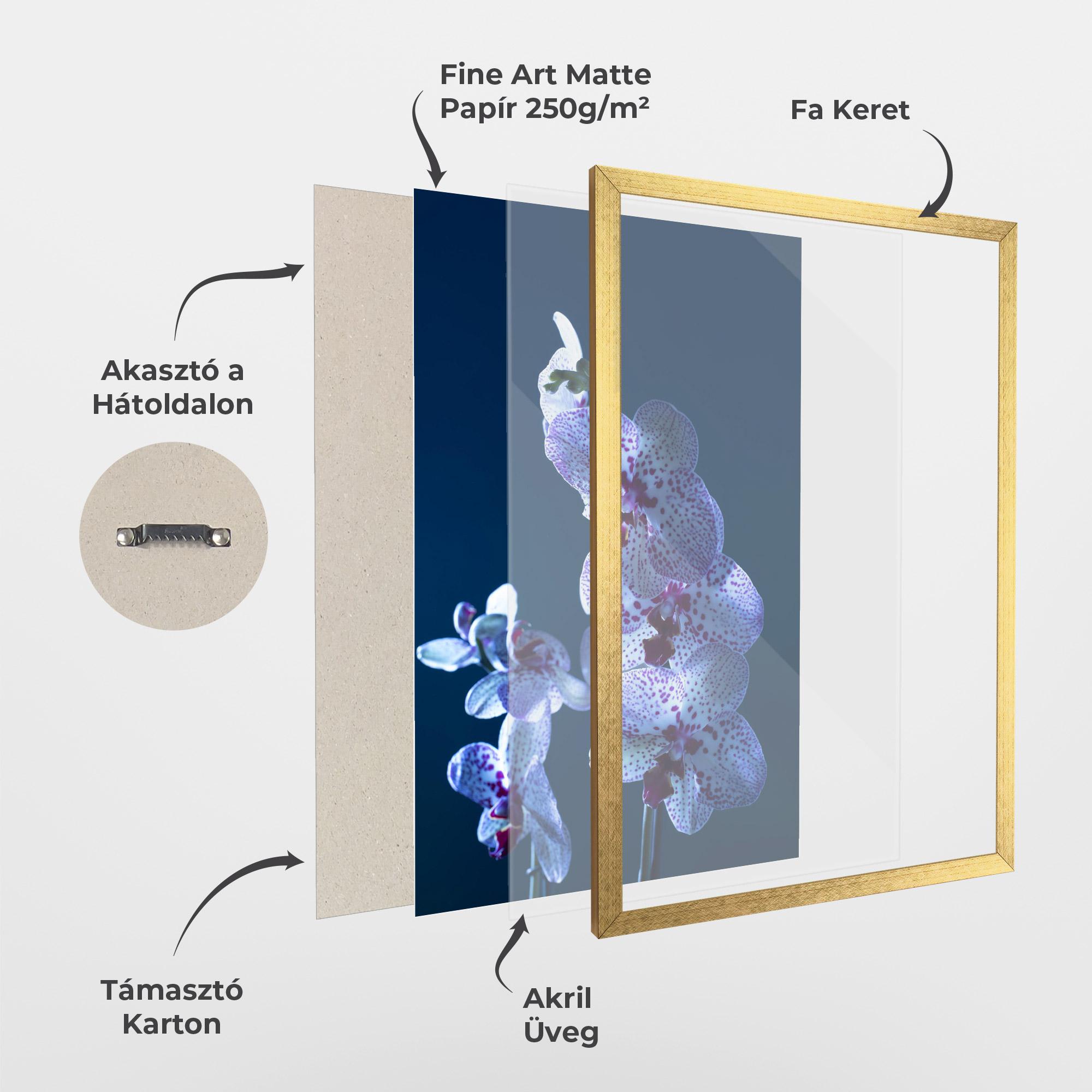 Keretezett Poszter Blue Light Orchid mockup 1