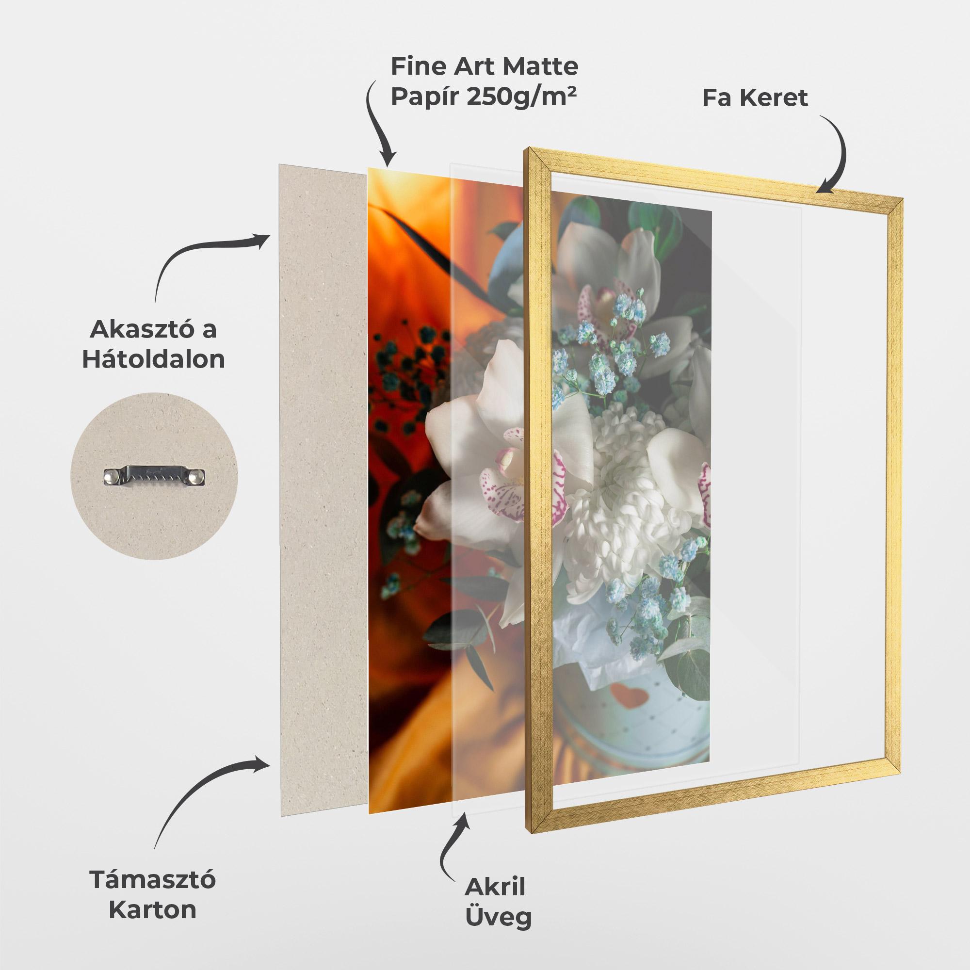 Keretezett Poszter Orchid In Vase mockup 1