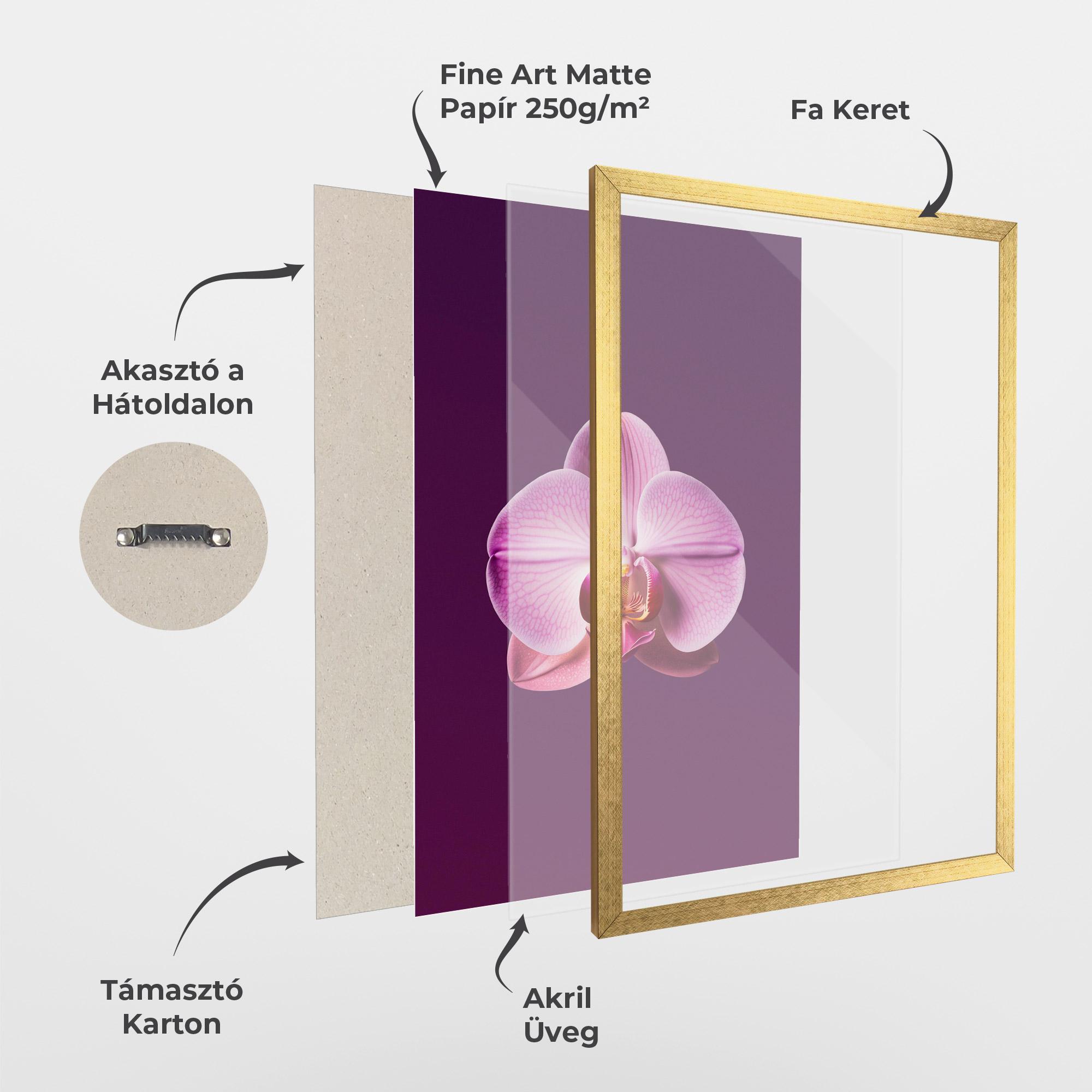 Keretezett Poszter Purple Orchid mockup 1