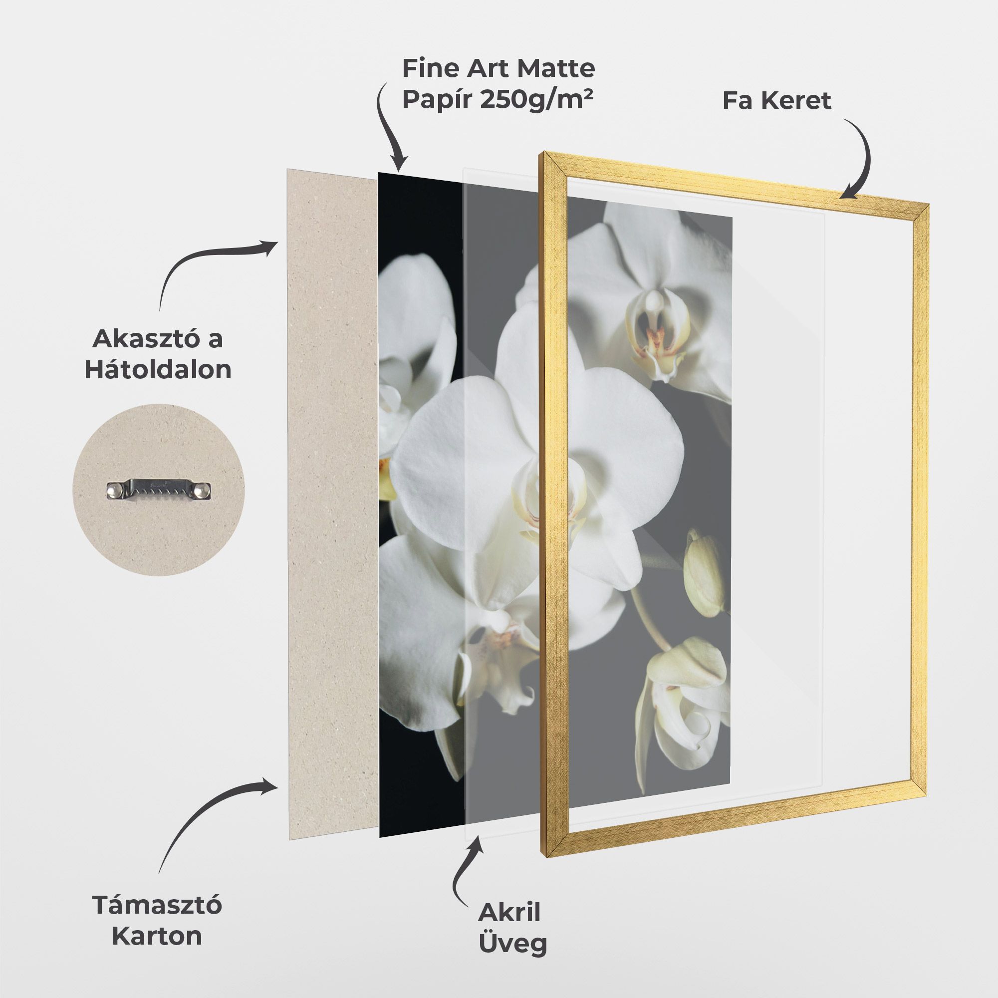 White Orchid On Black mockup 1