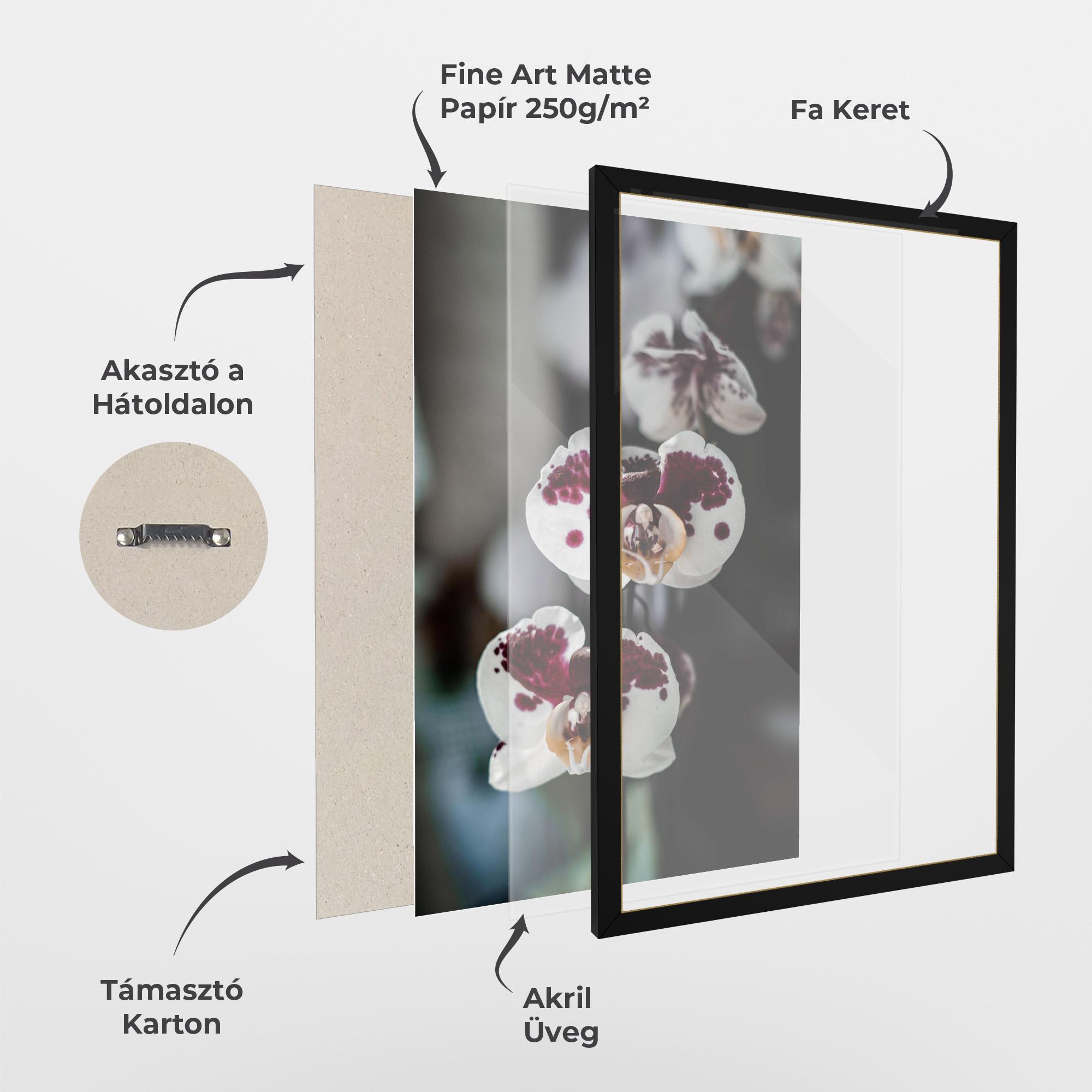 Keretezett Poszter Dark Purple Orchid mockup 1