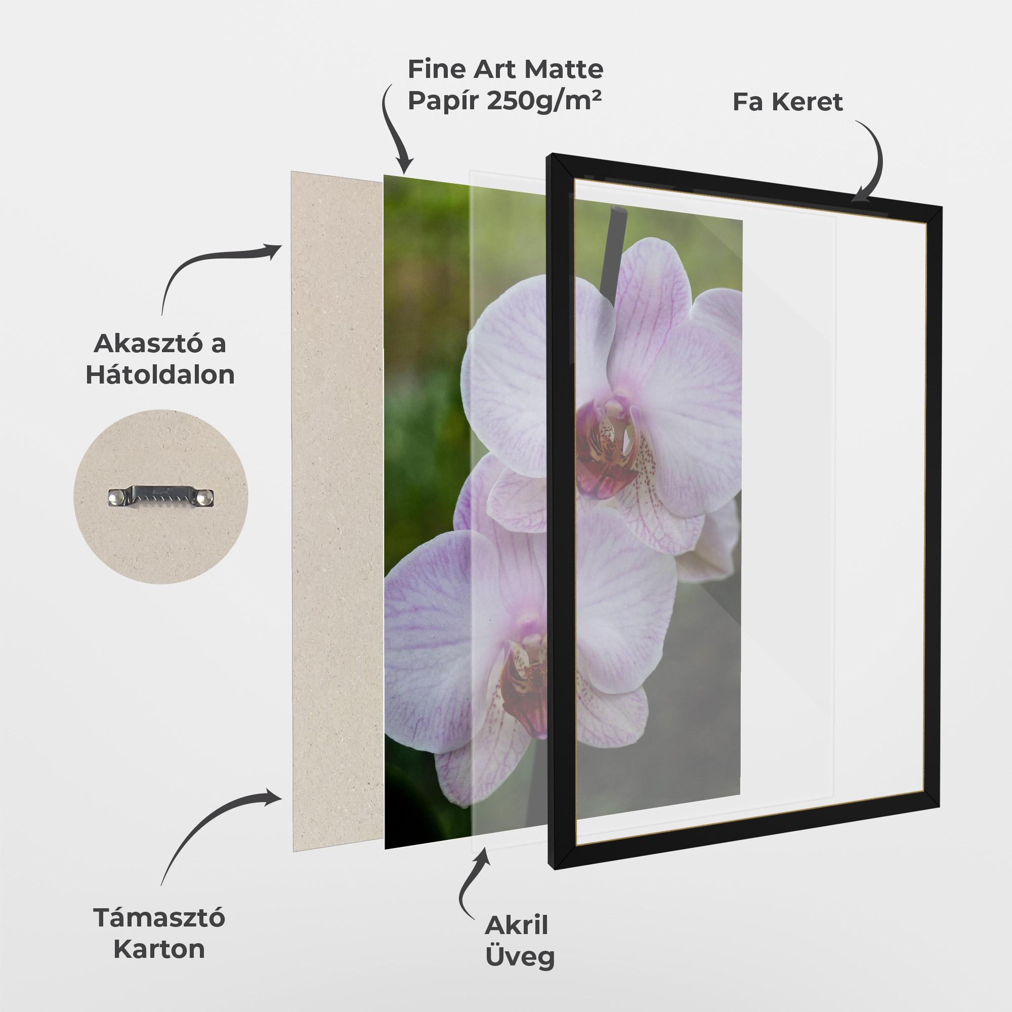 Keretezett Poszter Garden Light Purple Orchid mockup 1