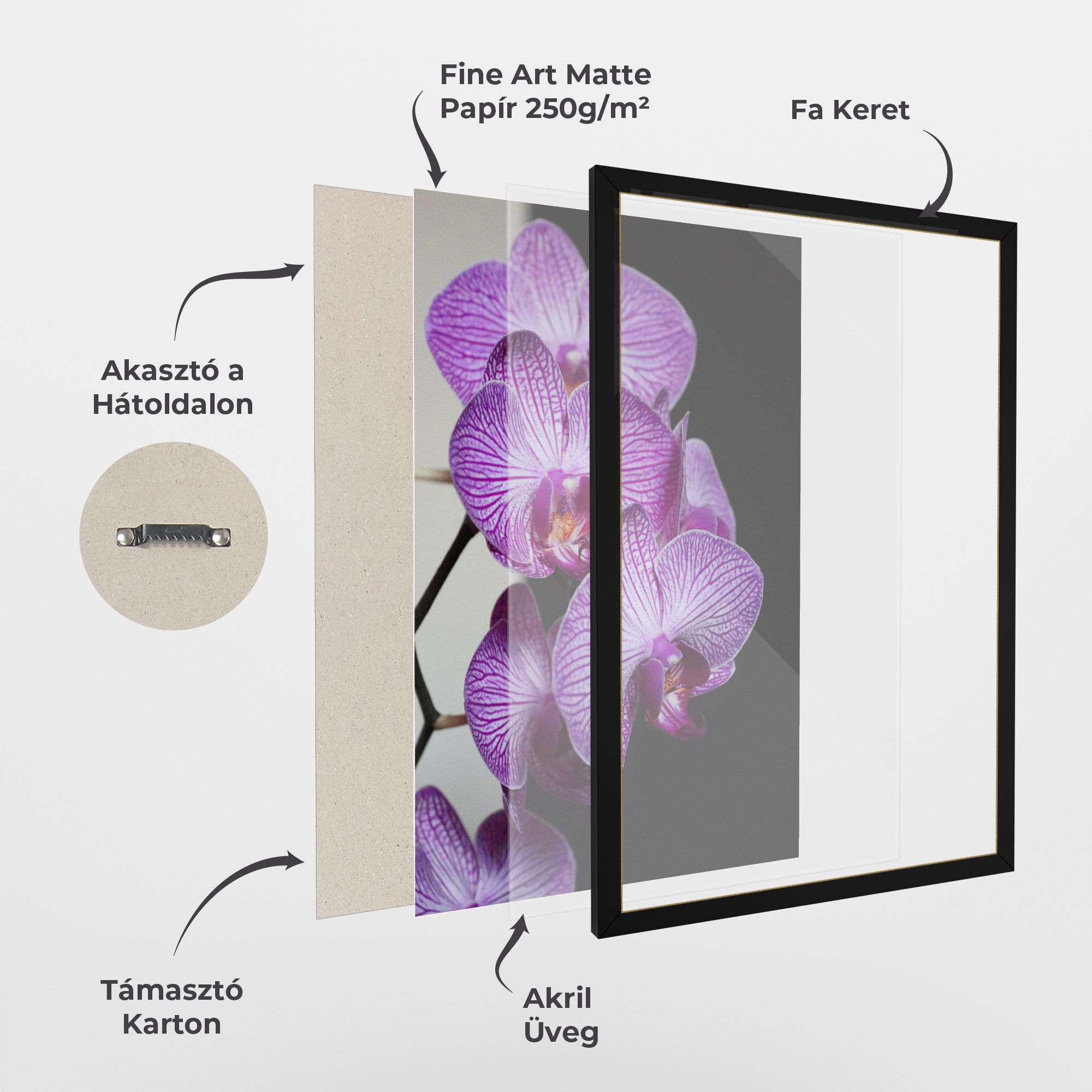 Purple Orchid On Black mockup 1