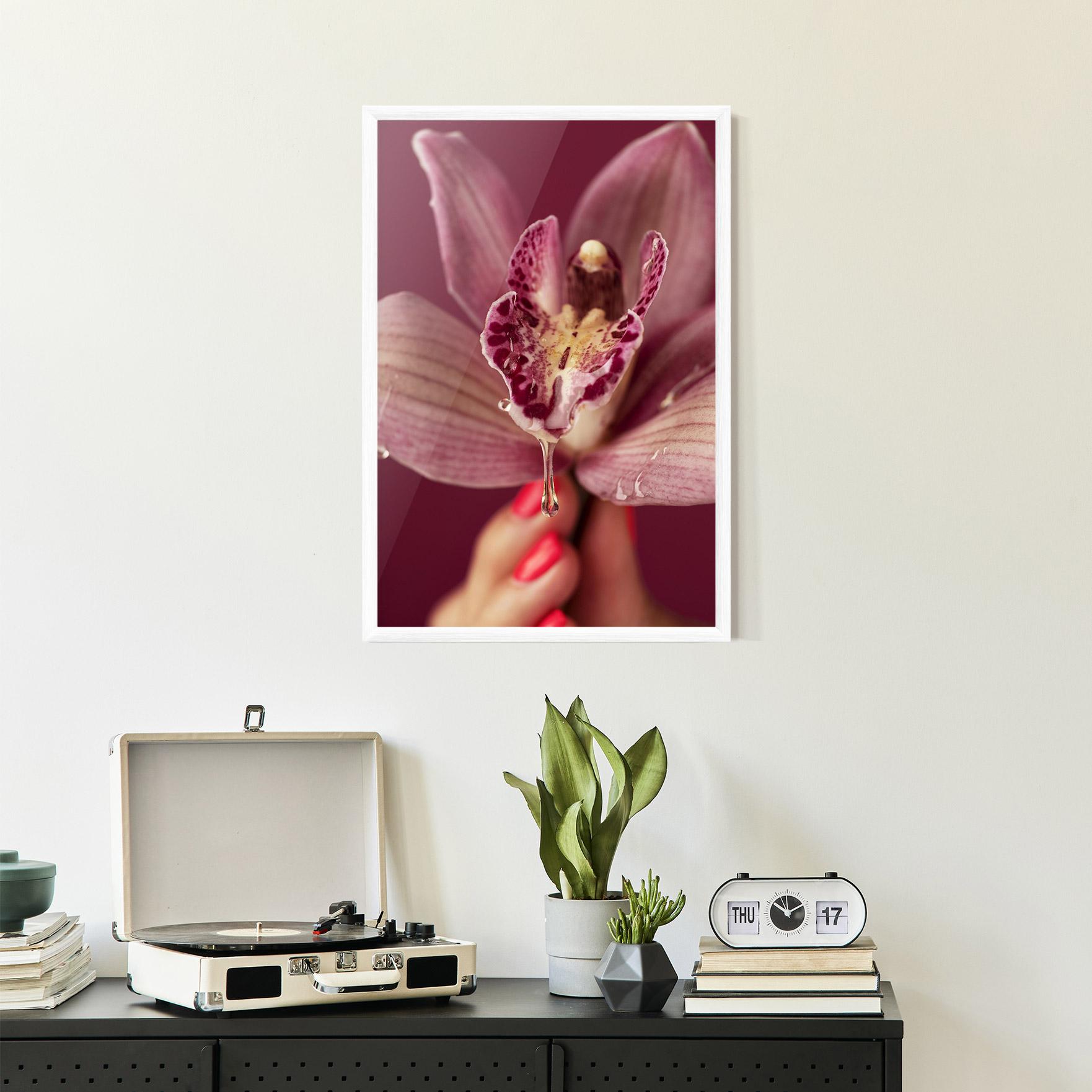 Keretezett Poszter Wet Orchid mockup 2