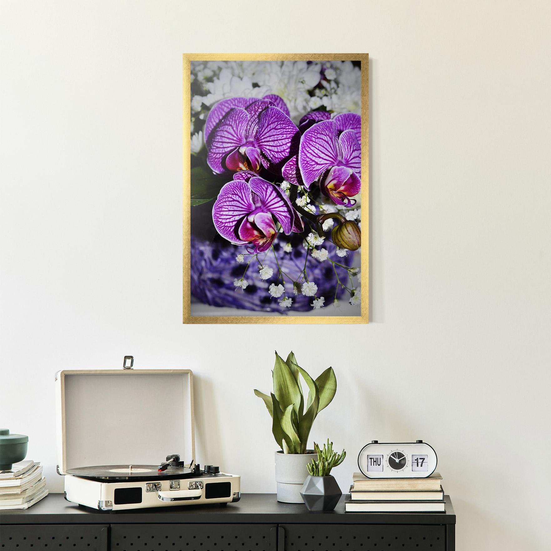 Keretezett Poszter Purple Orchids mockup 2