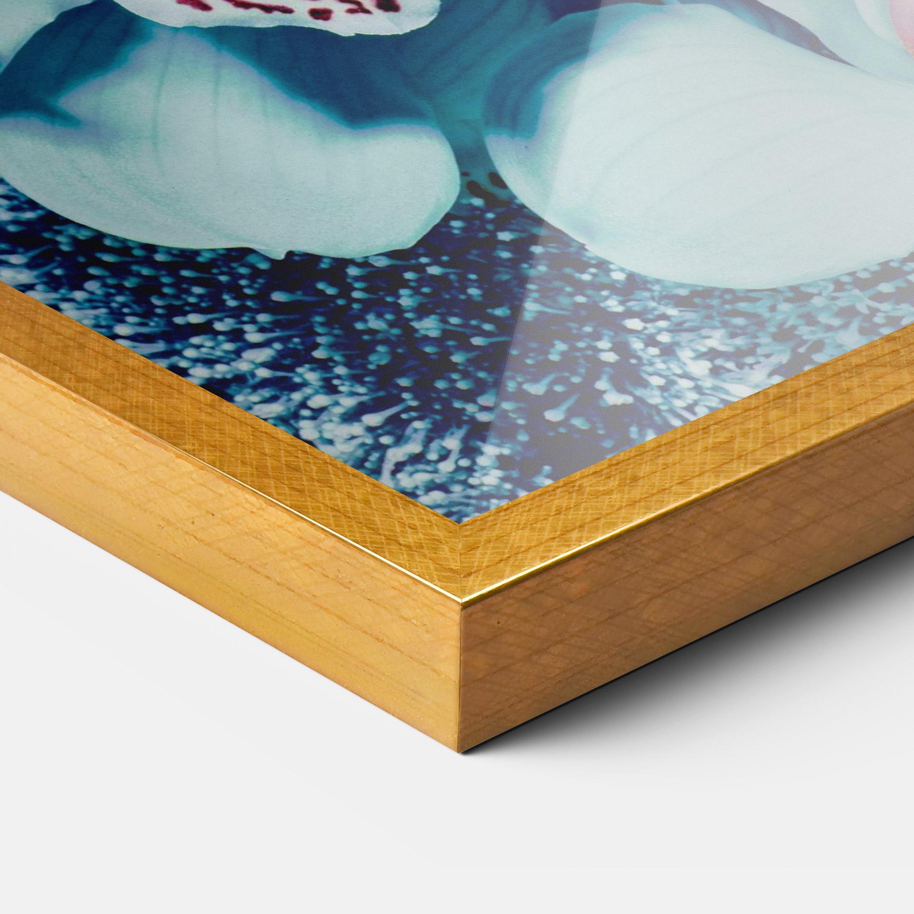 Keretezett Poszter Light Blue Orchids mockup 3