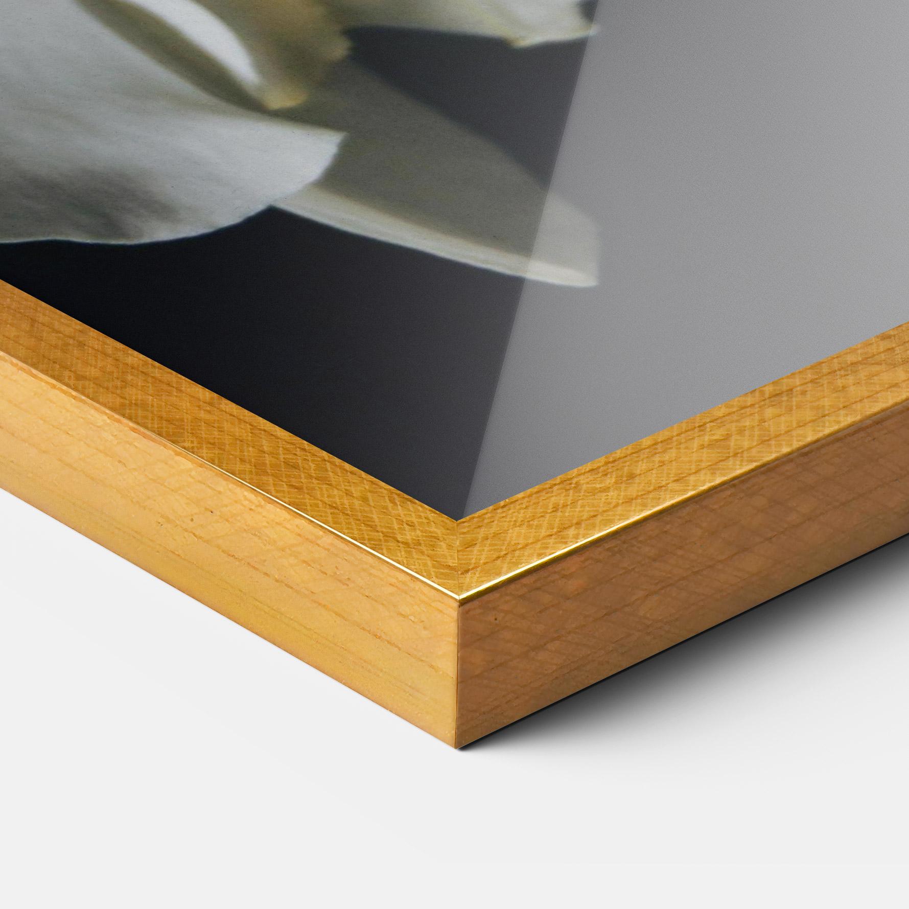 Keretezett Poszter White Orchid On Black mockup 3