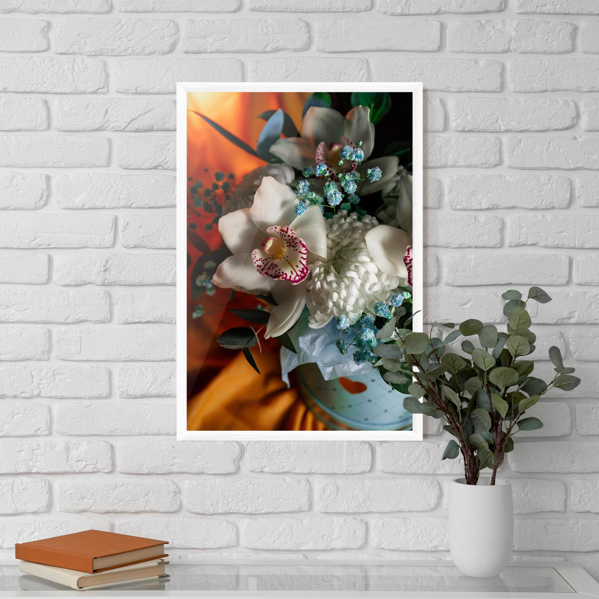 Keretezett Poszter Orchid In Vase mockup 5