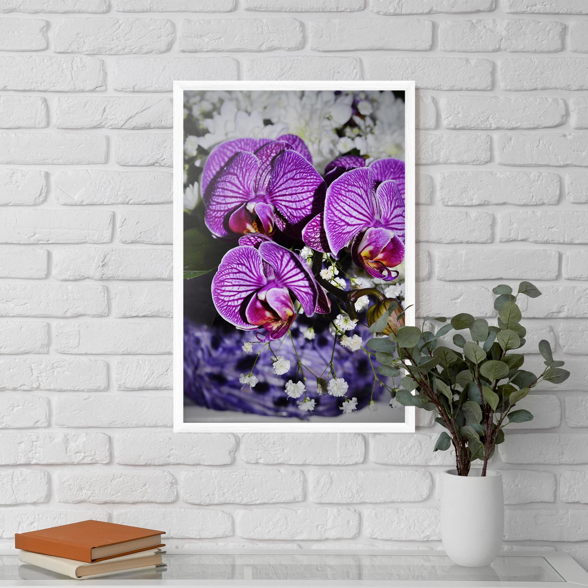 Keretezett Poszter Purple Orchids mockup 5