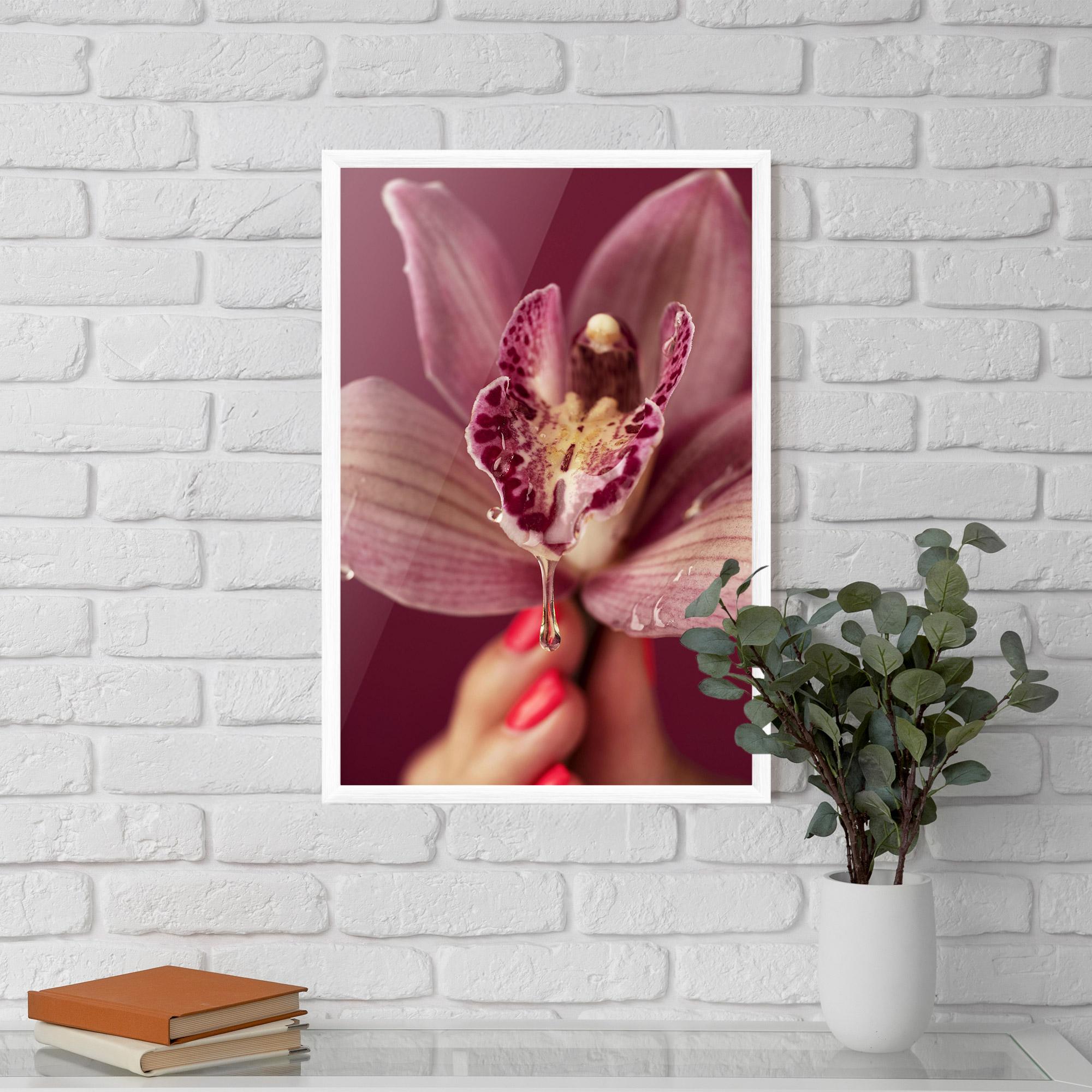 Keretezett Poszter Wet Orchid mockup 5