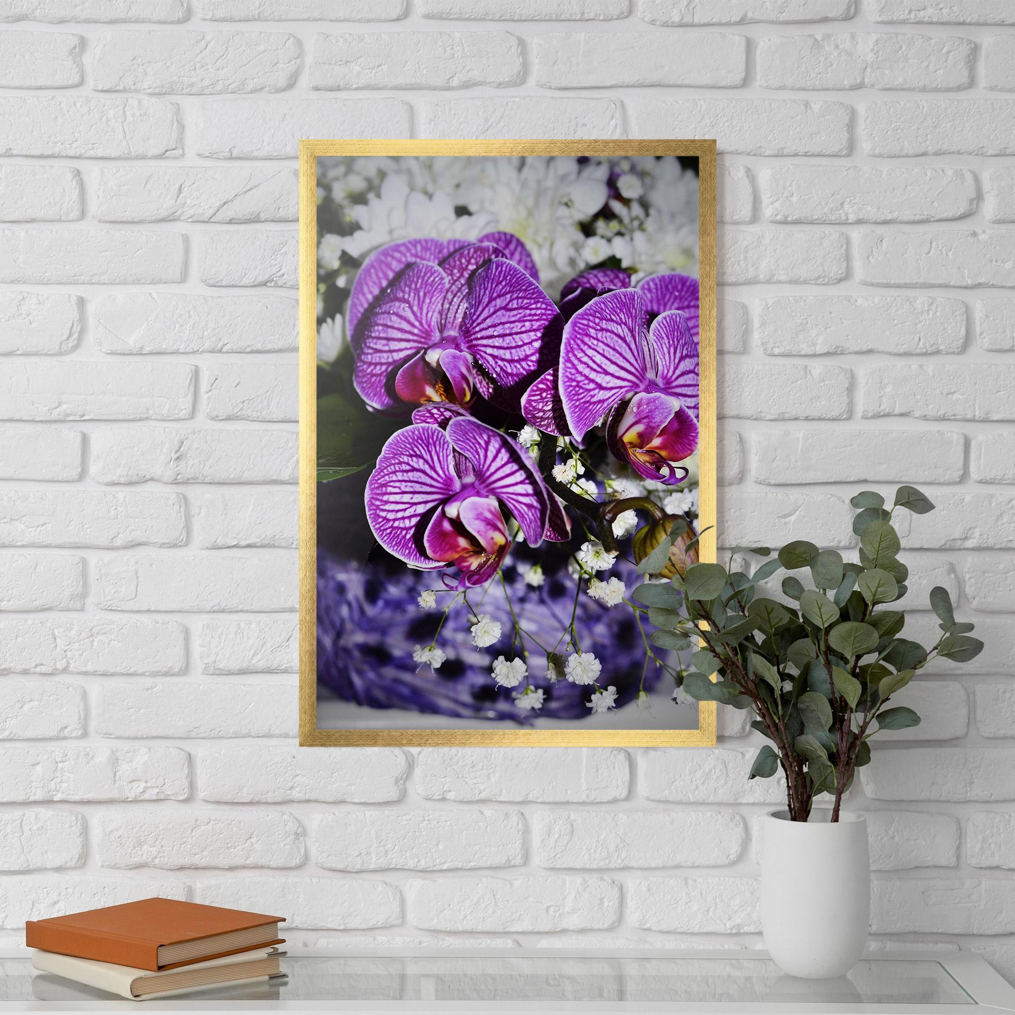 Keretezett Poszter Purple Orchids mockup 5