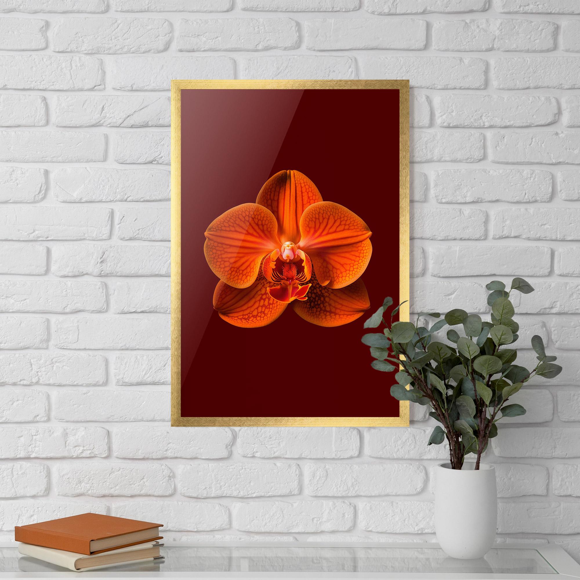 Keretezett Poszter Strong Orange Orchid mockup 5