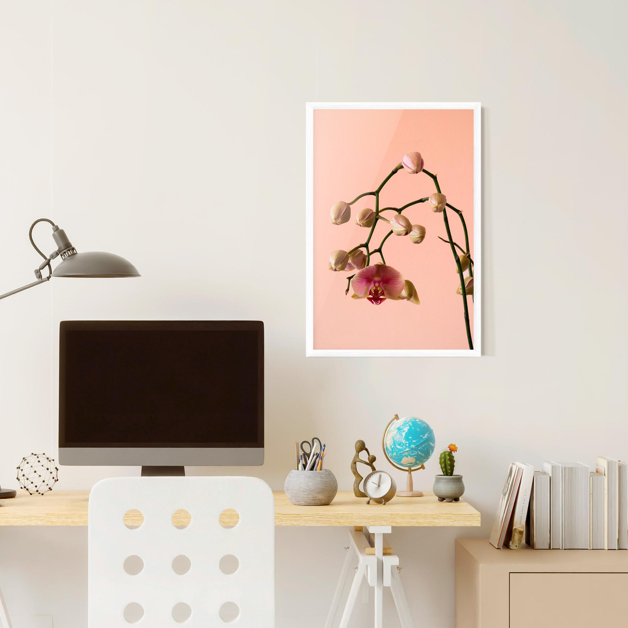 Keretezett Poszter Orchids On Pink mockup 6