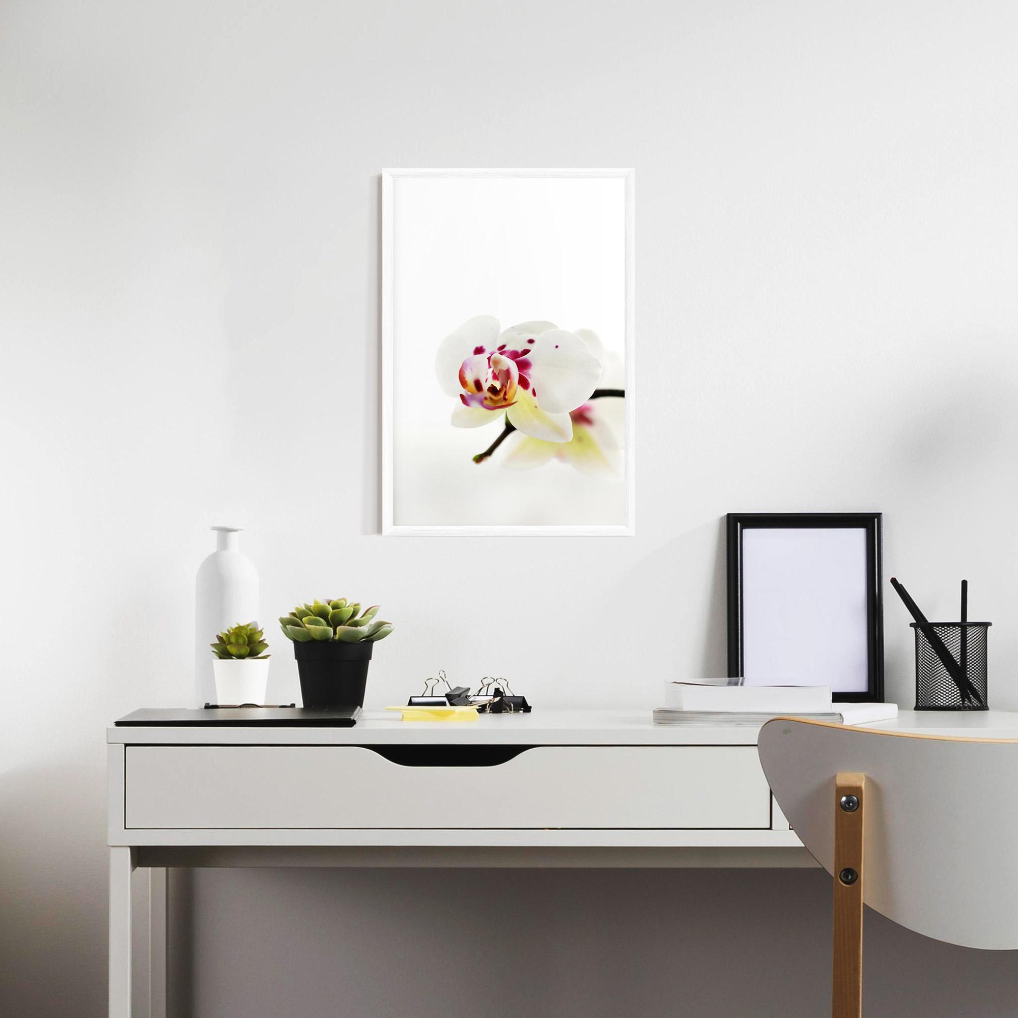 Keretezett Poszter Clean White Orchid mockup 7