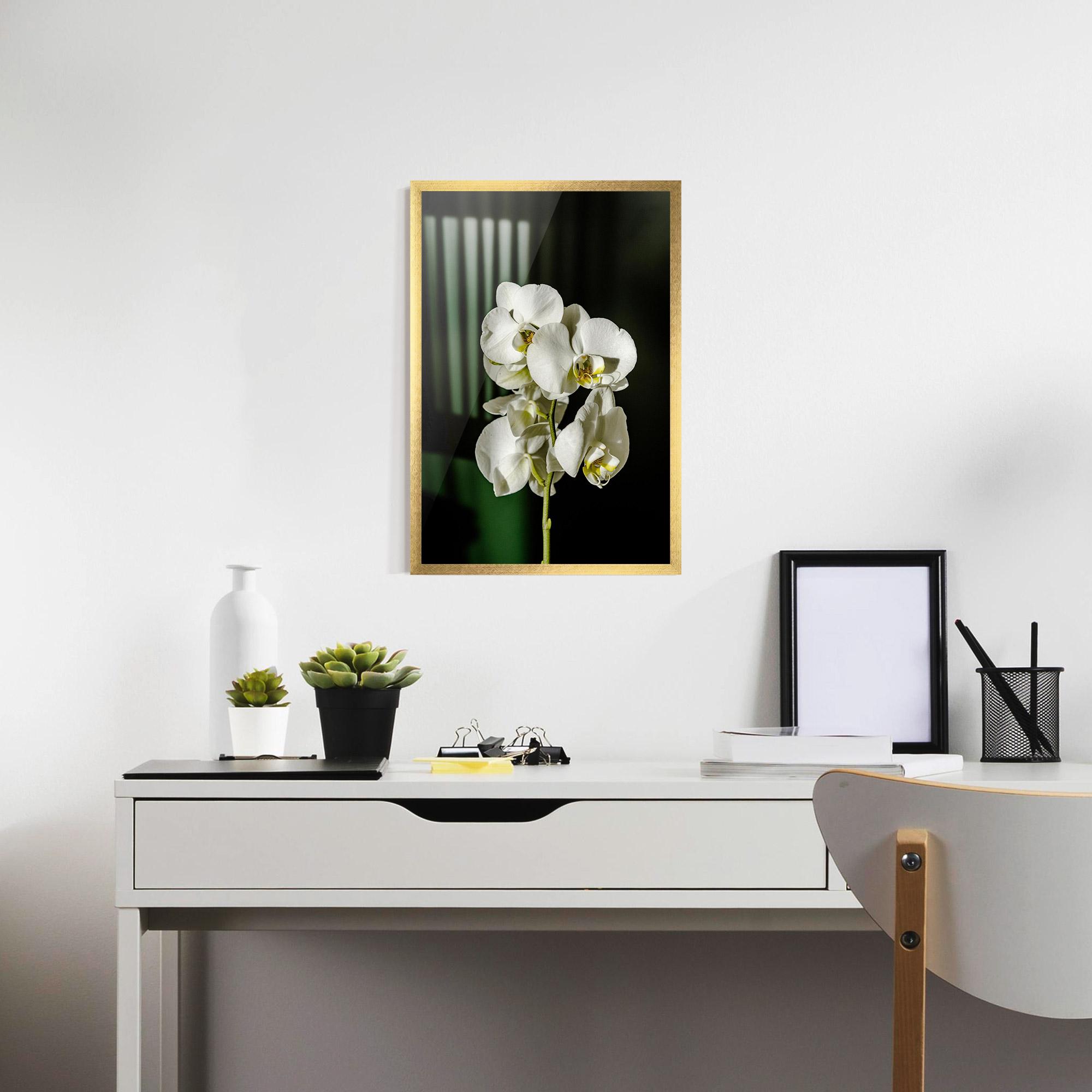 Keretezett Poszter Orchid On Green mockup 7