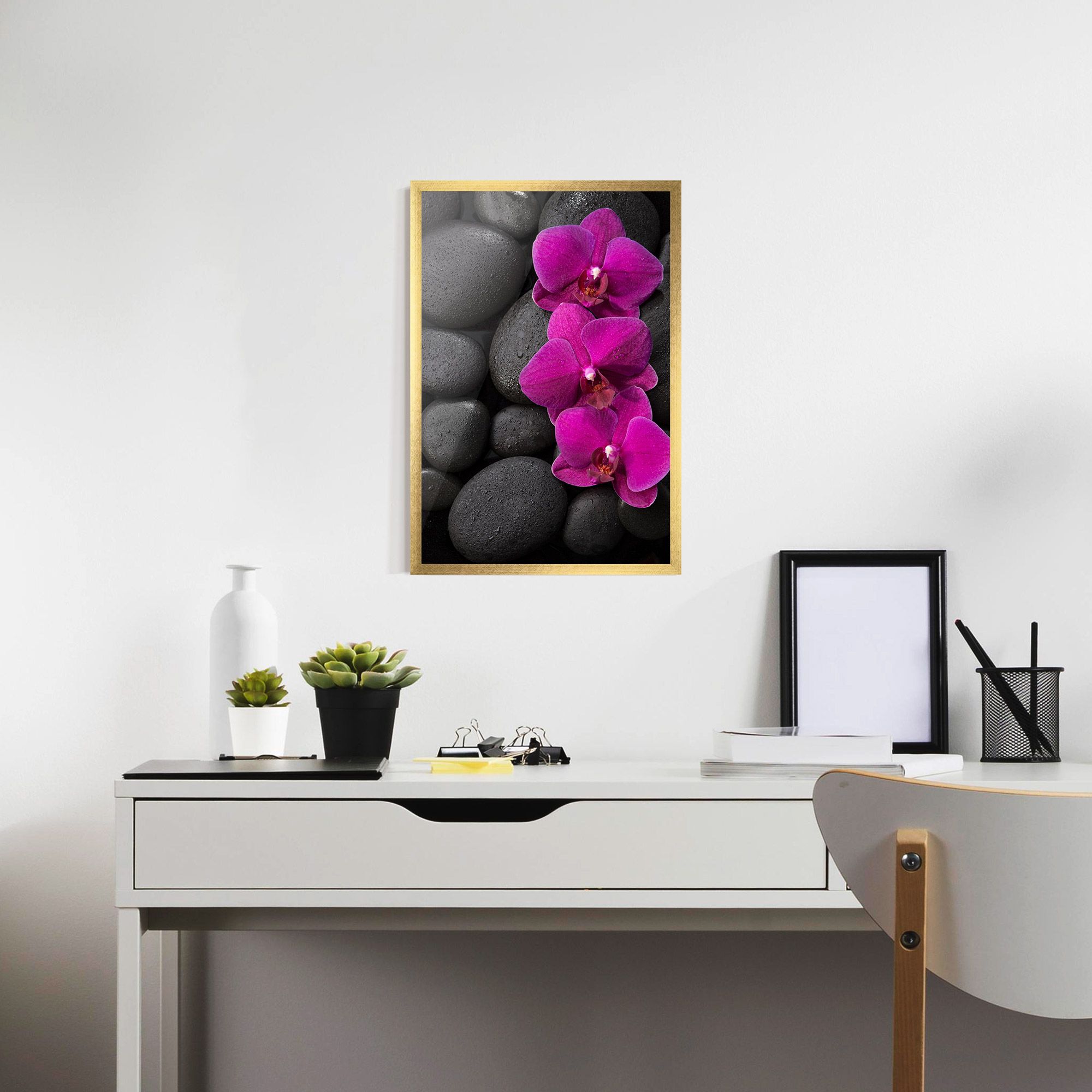 Purple Orchid On Rocks mockup 7