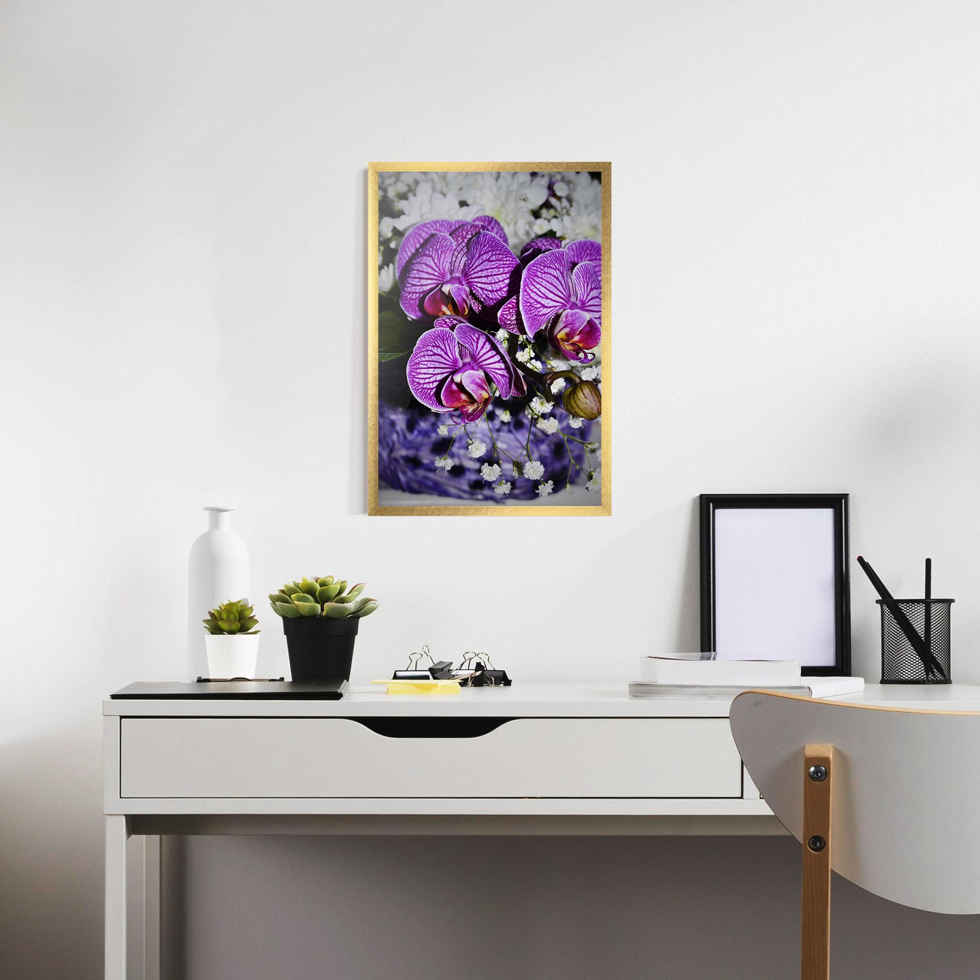 Keretezett Poszter Purple Orchids mockup 7