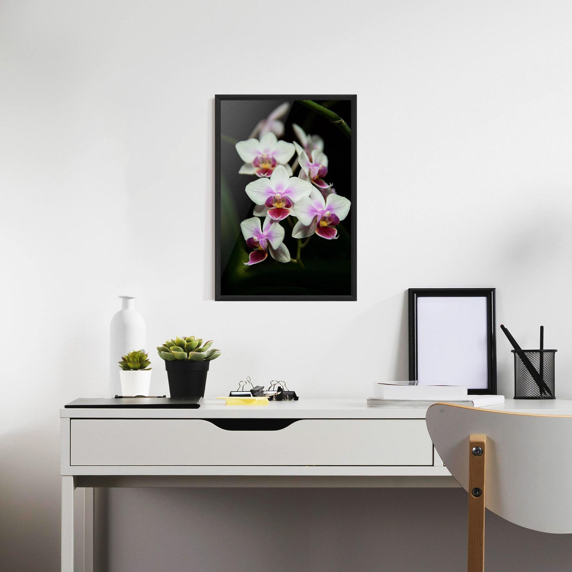 Keretezett Poszter Wild White Purple Orchid mockup 7