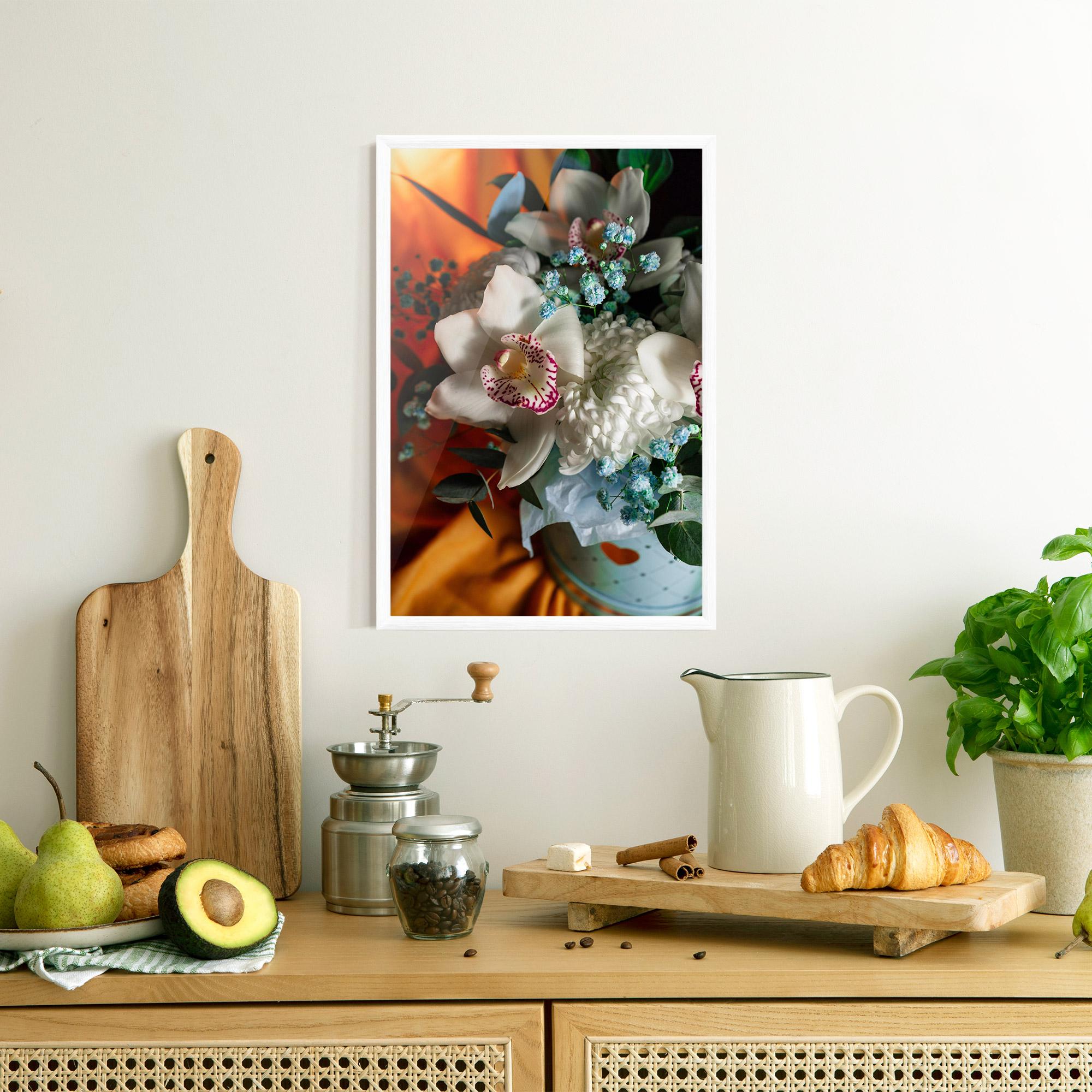 Keretezett Poszter Orchid In Vase mockup 8
