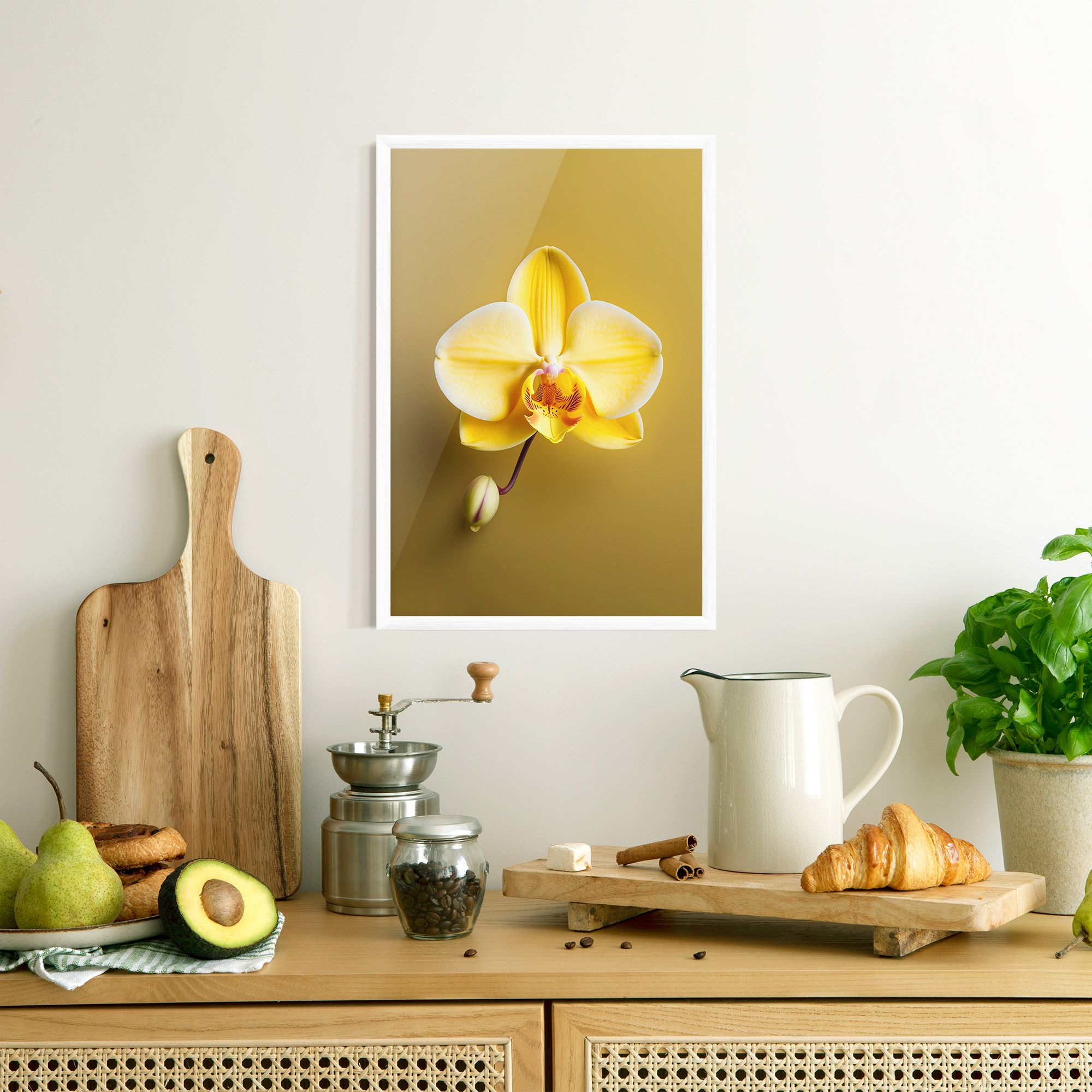 Pastel Yellow Orchid mockup 8