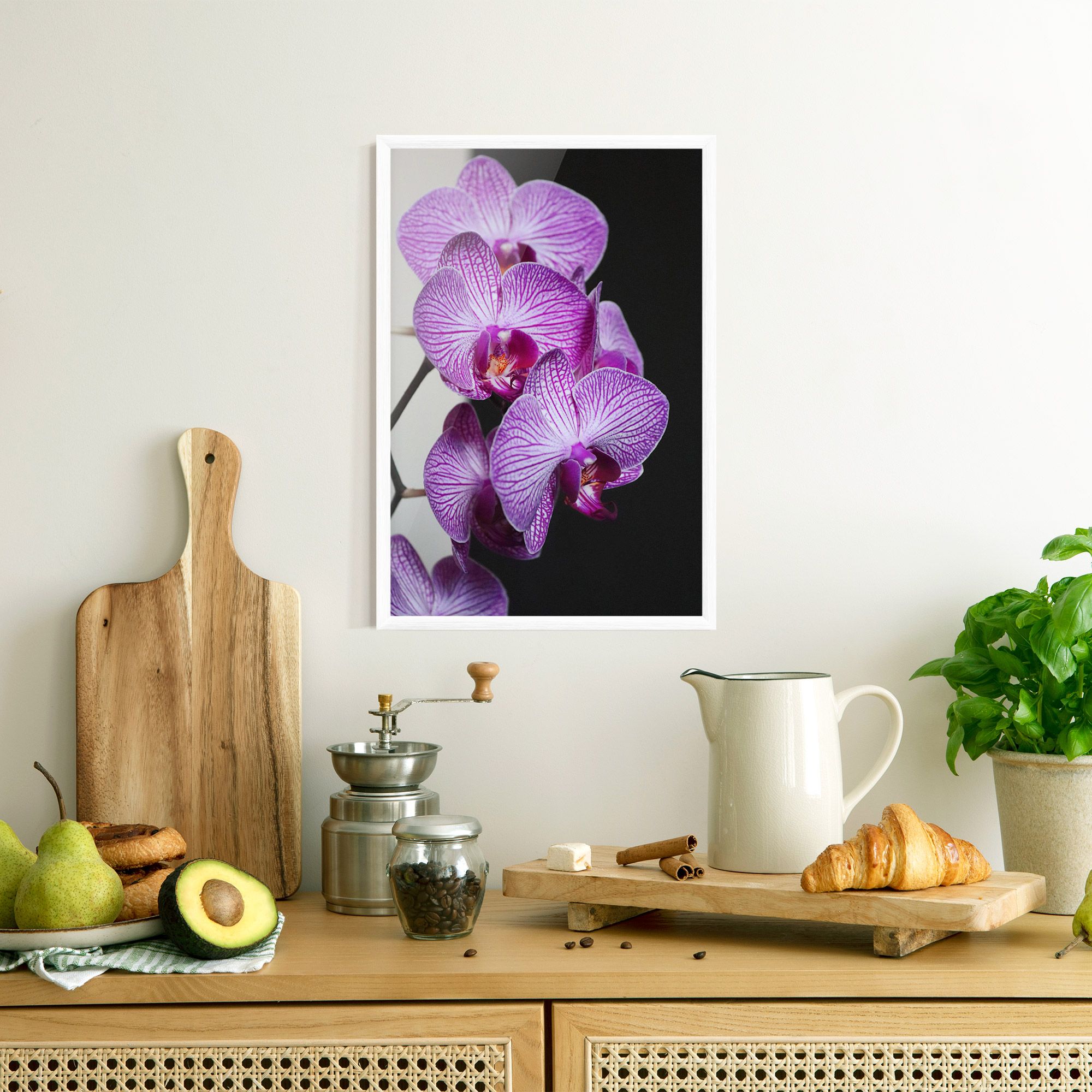 Purple Orchid On Black mockup 8