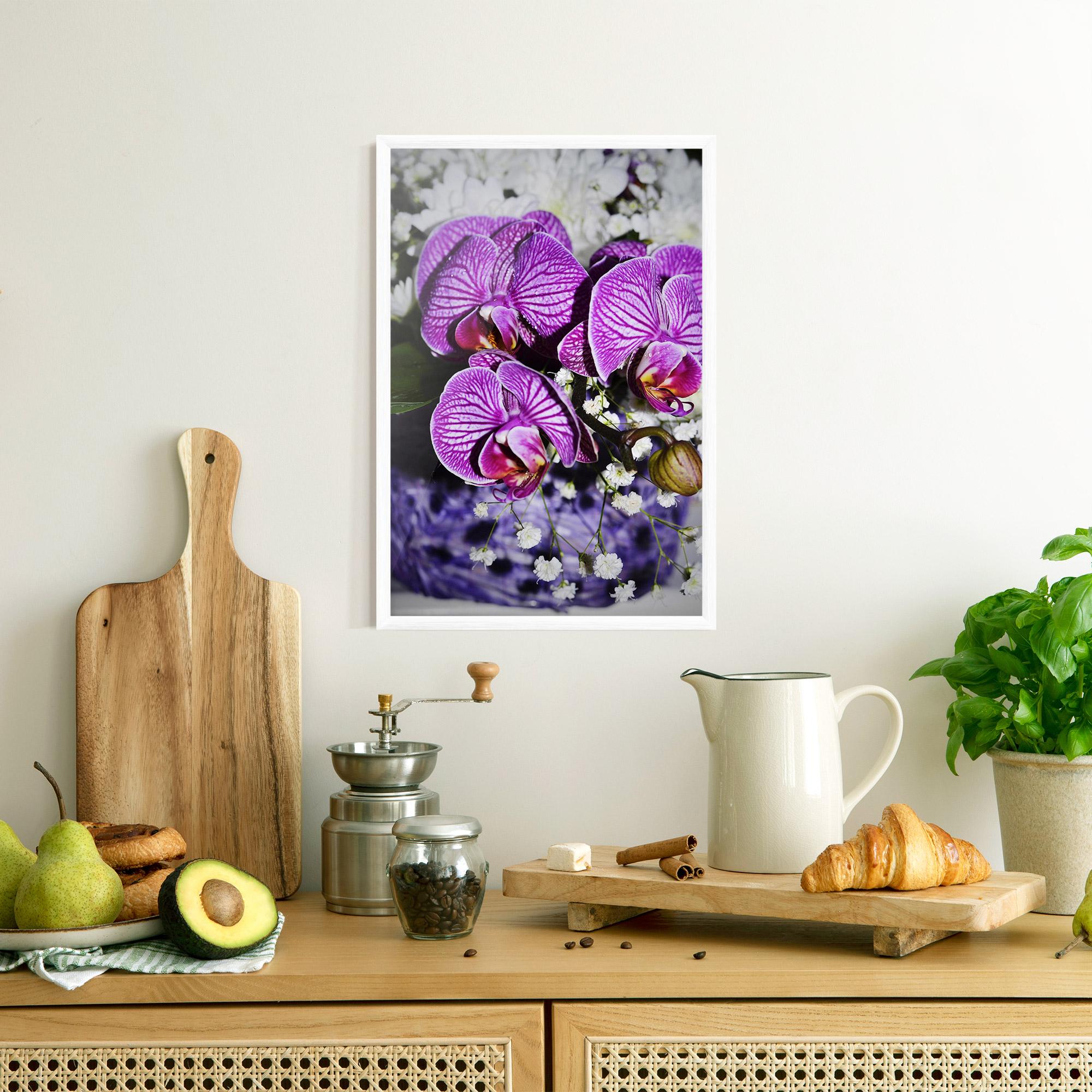 Keretezett Poszter Purple Orchids mockup 8