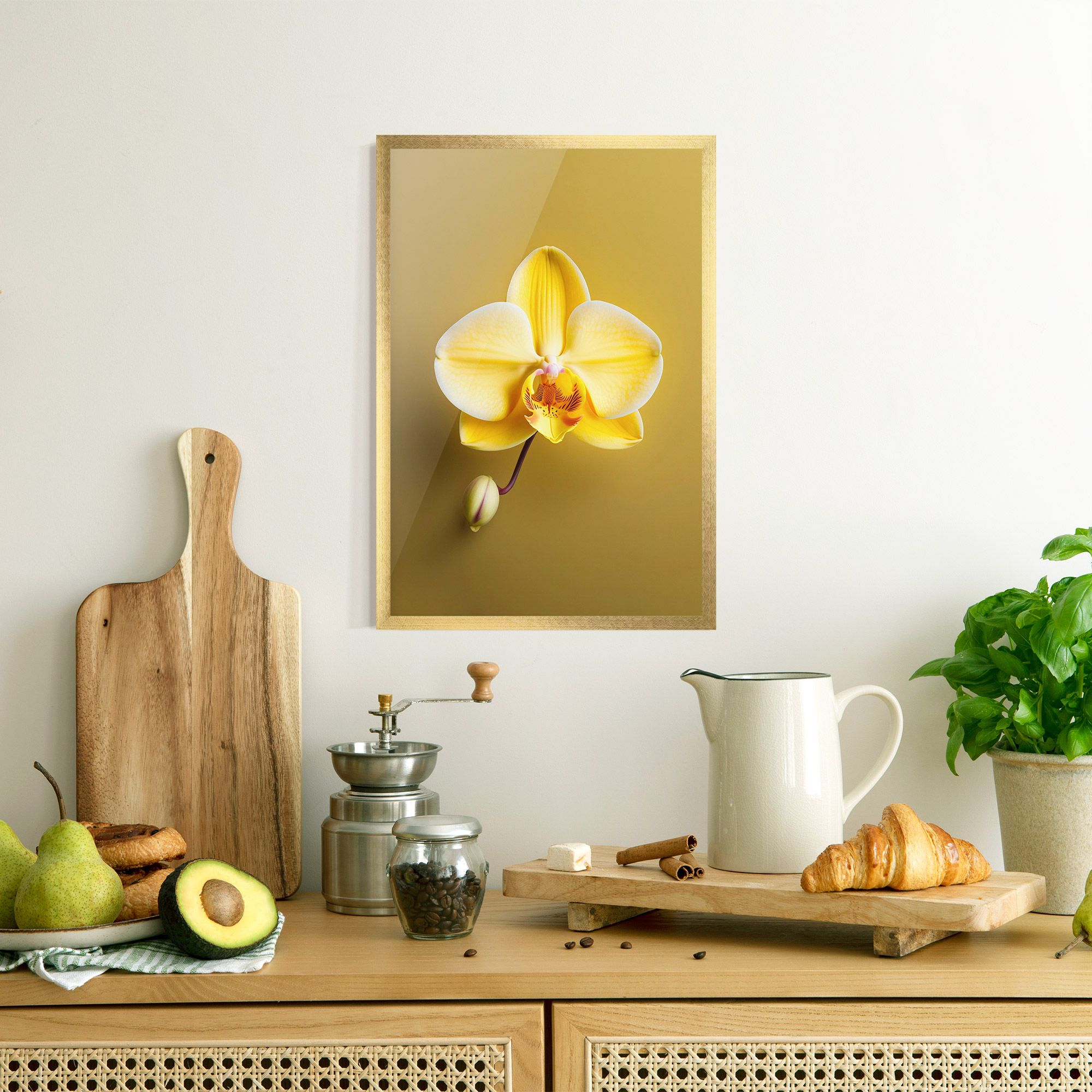 Pastel Yellow Orchid mockup 8