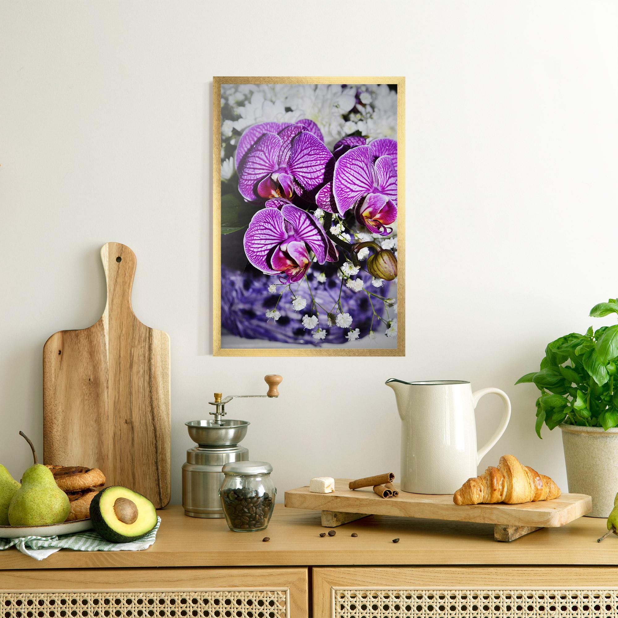 Keretezett Poszter Purple Orchids mockup 8