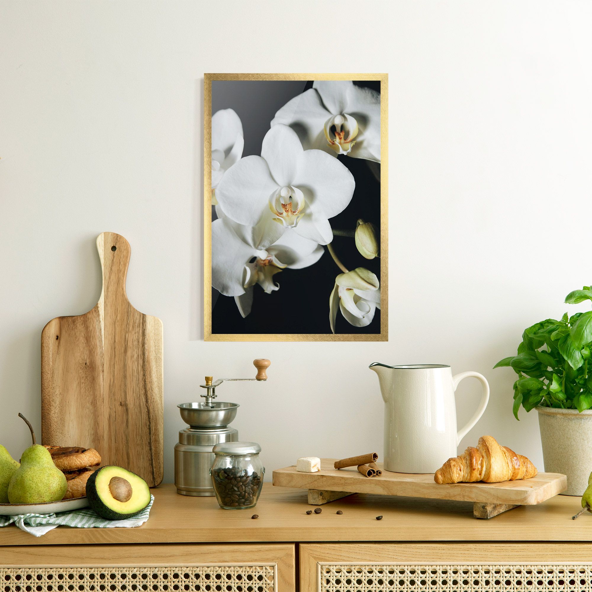 White Orchid On Black mockup 8