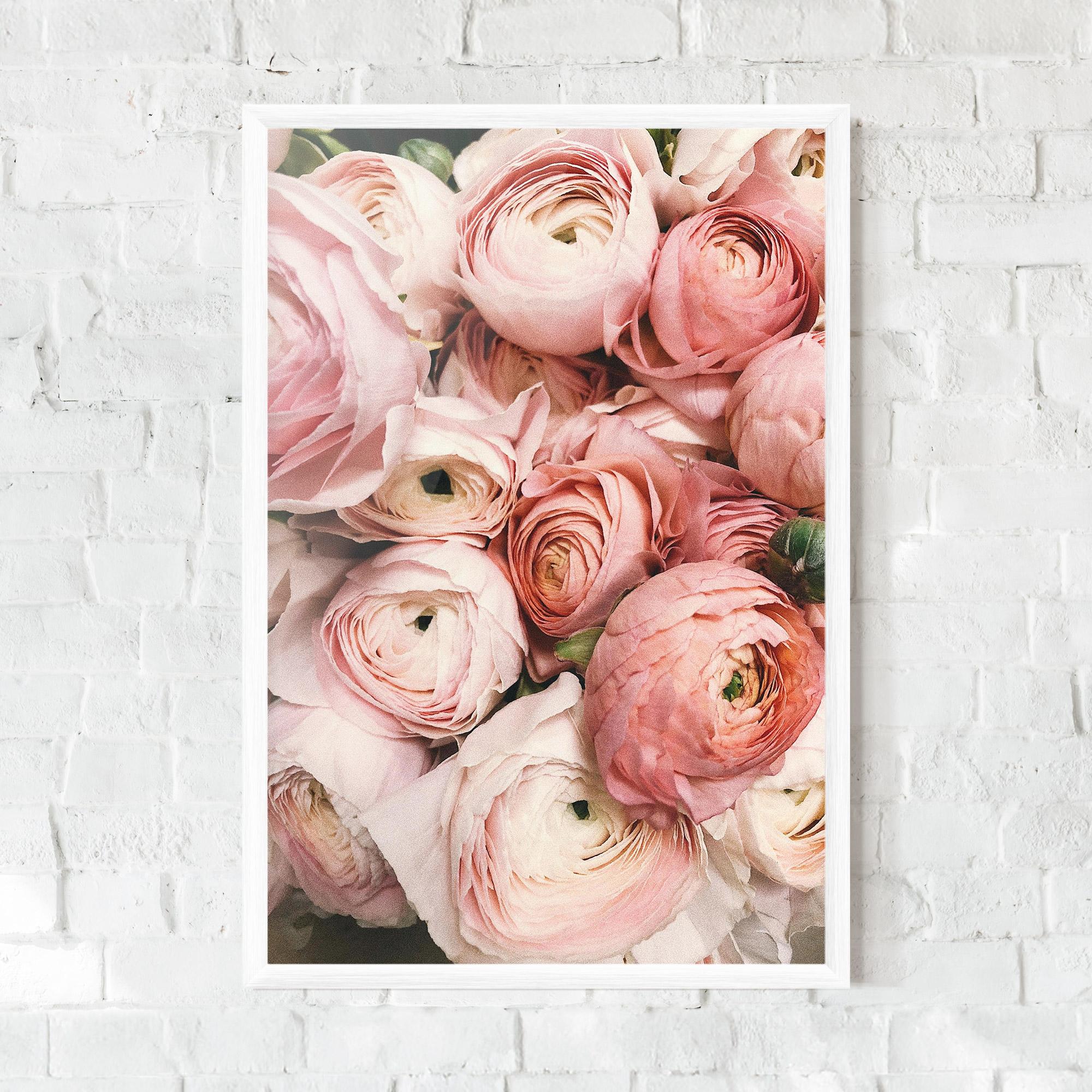Keretezett Poszter Pink Rose Bouquet mockup 0