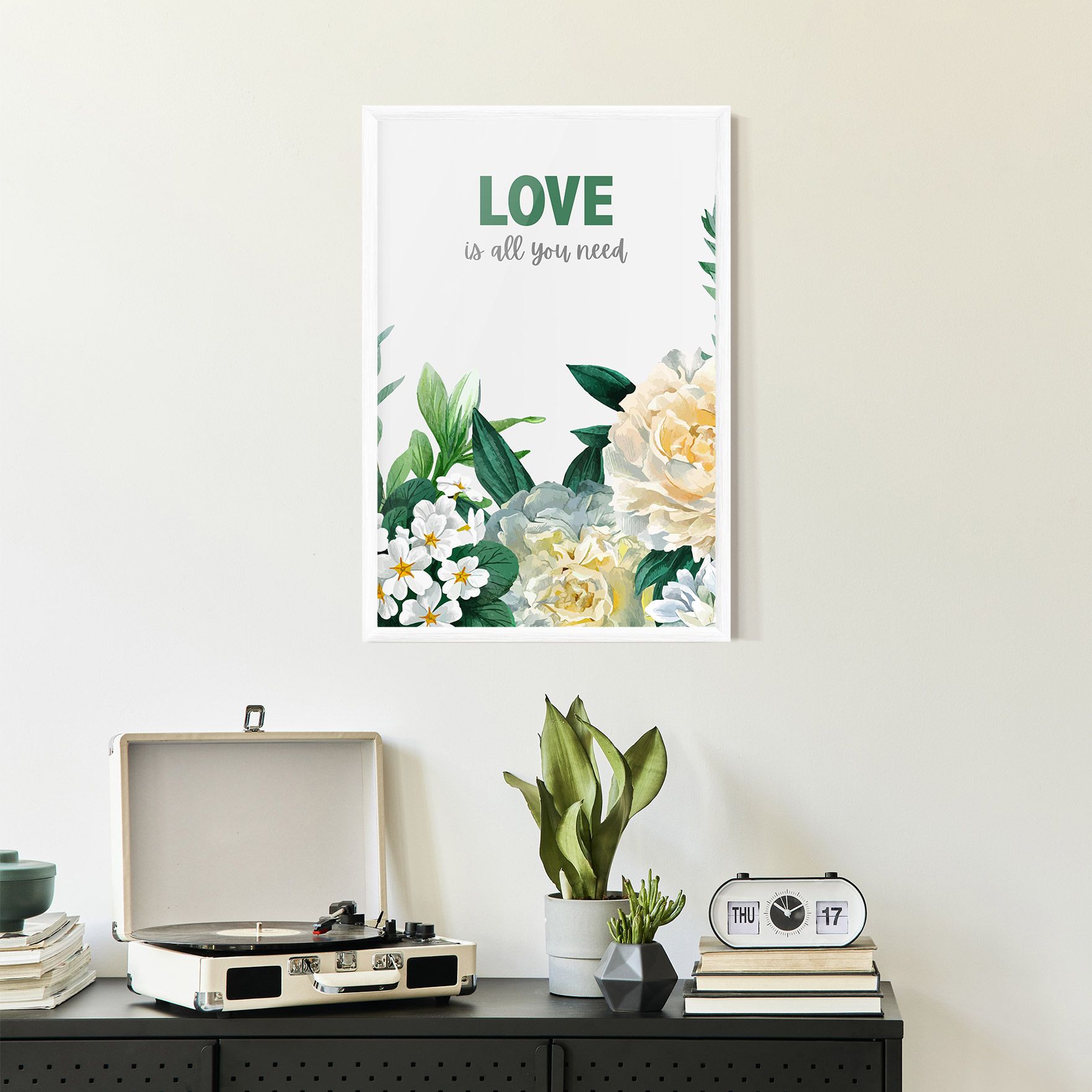 Green Rose Love mockup 2